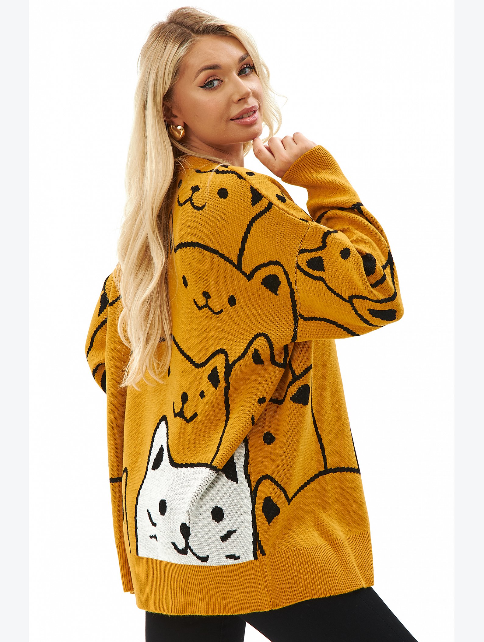 Женский удлиненный свитер оверсайз Happyfox