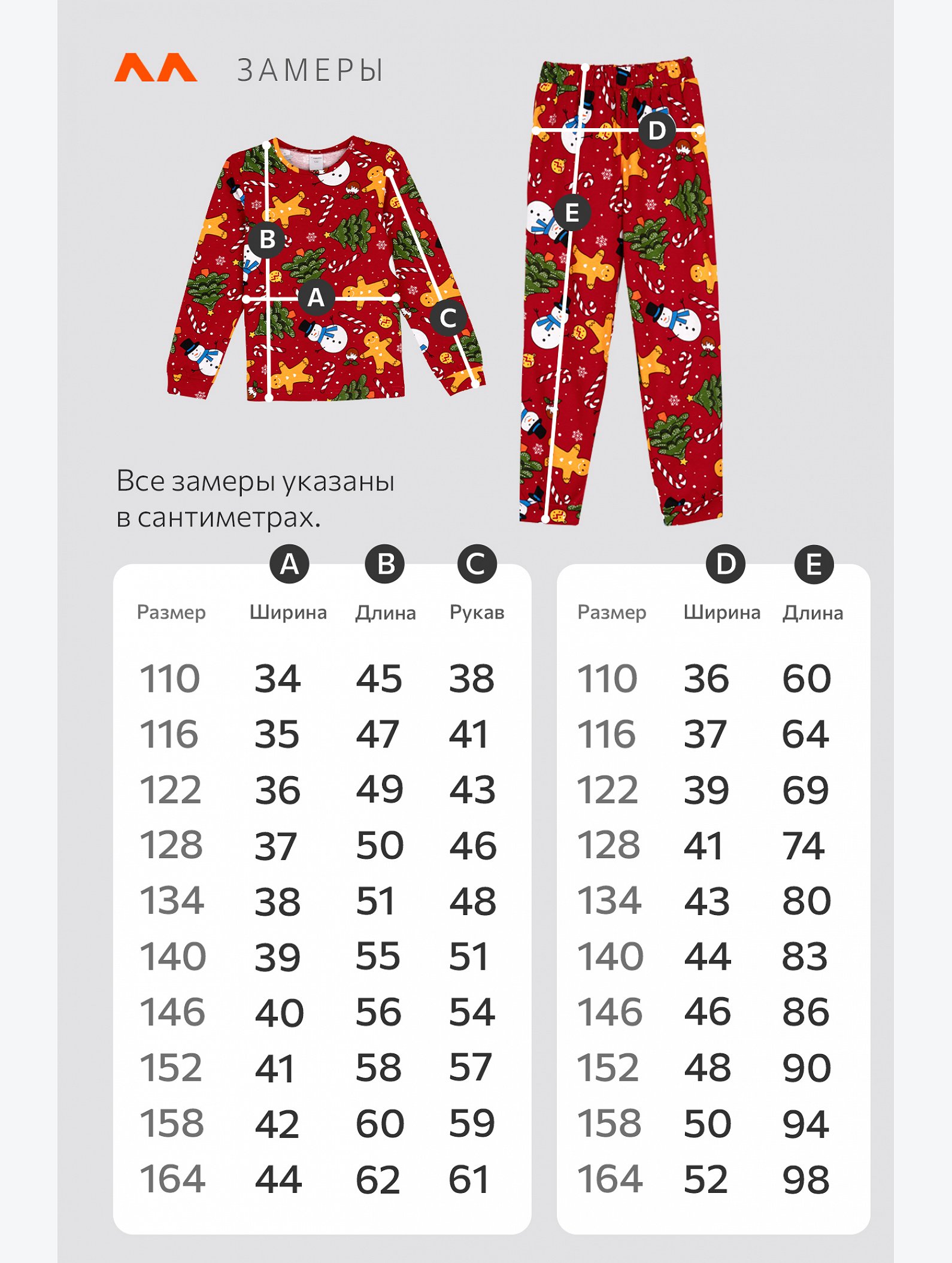 Детская новогодняя пижама Happyfox