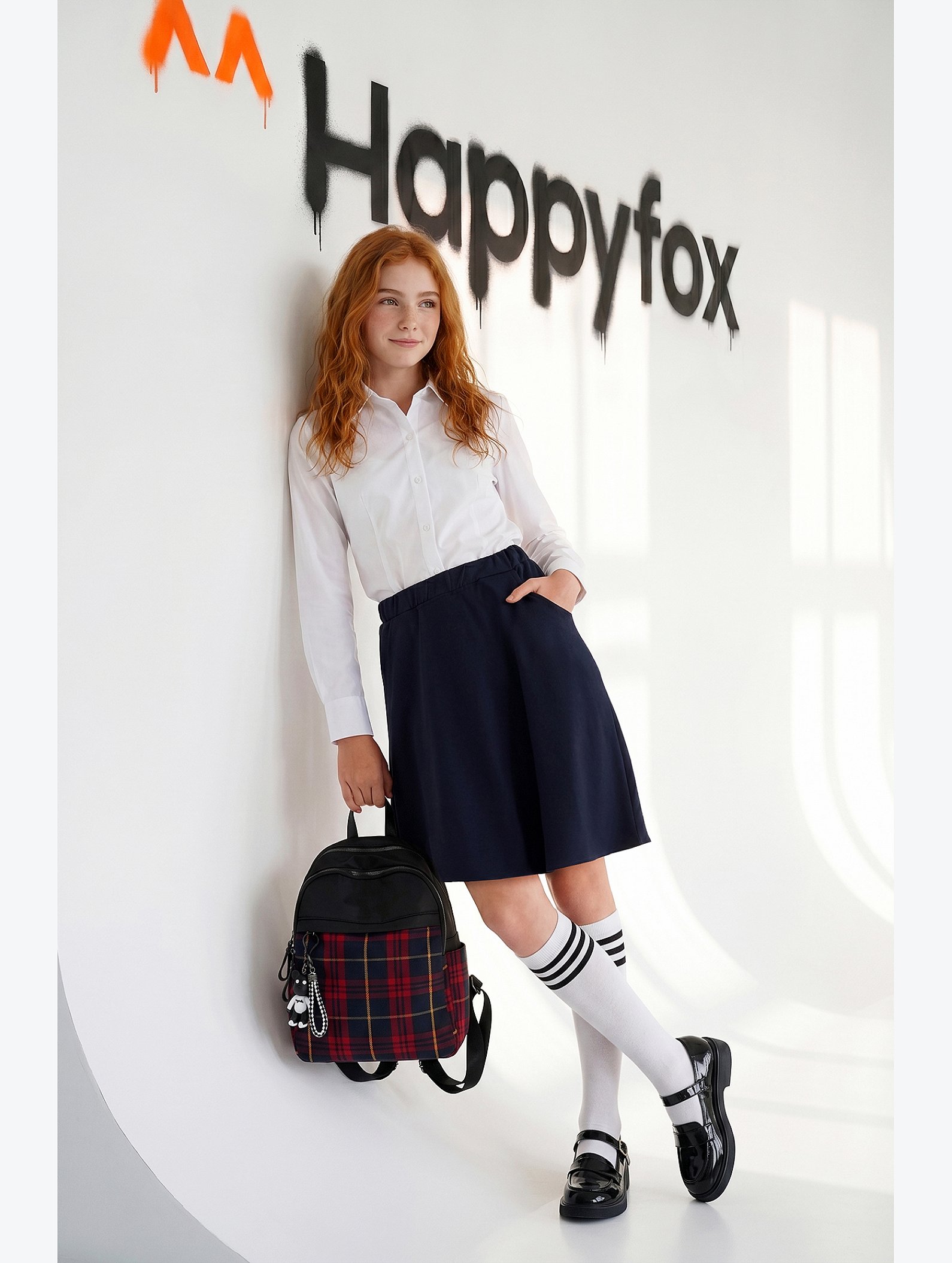 Рубашка с длинным рукавом для девочки Happyfox
