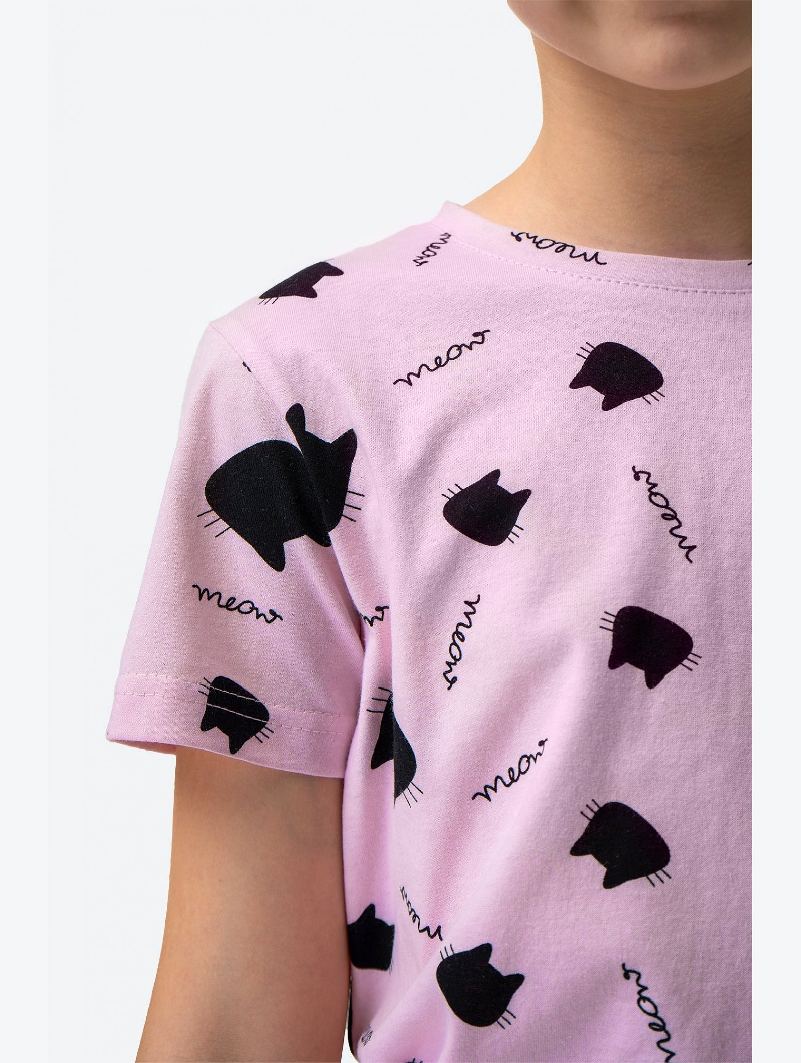 Хлопковая пижама для девочки с шортами Happyfox