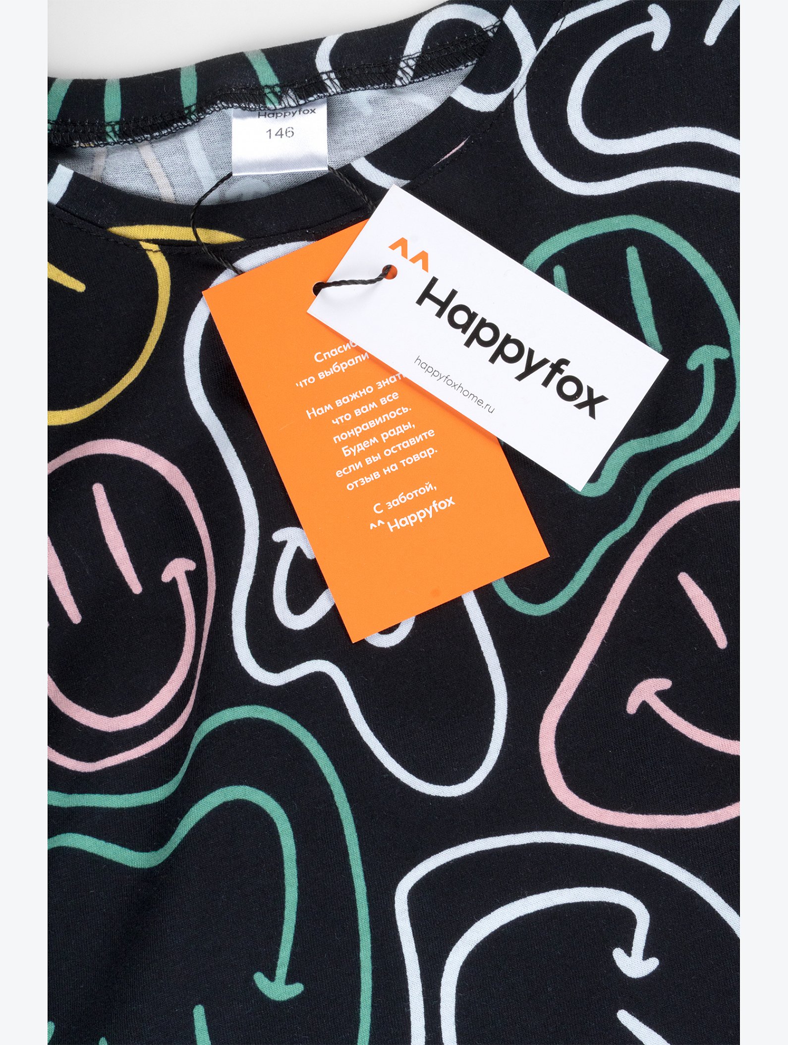Хлопковая пижама для девочки с шортами Happyfox