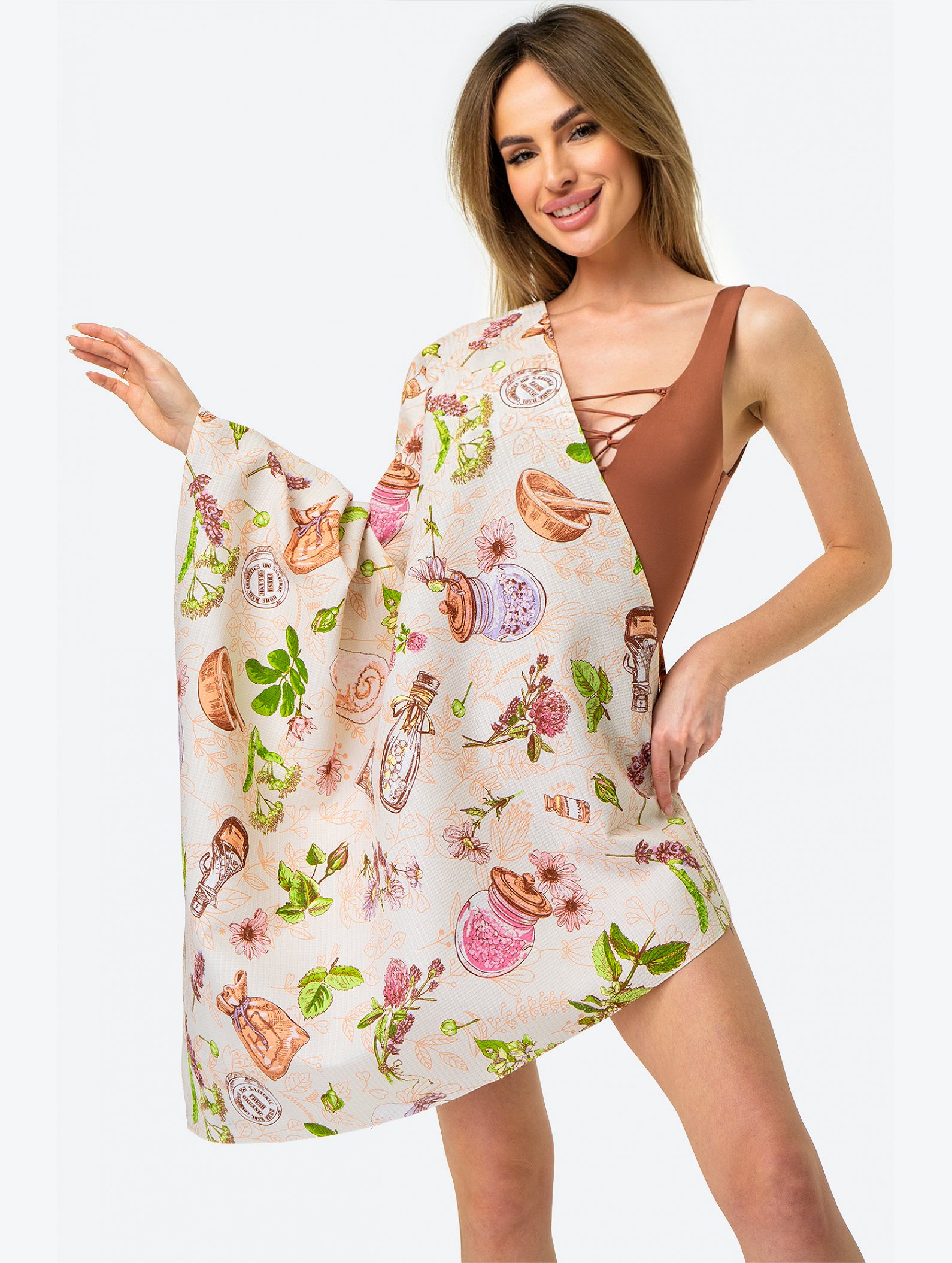 Полотенце пляжное вафельное 80Х150 Happy Fox Home