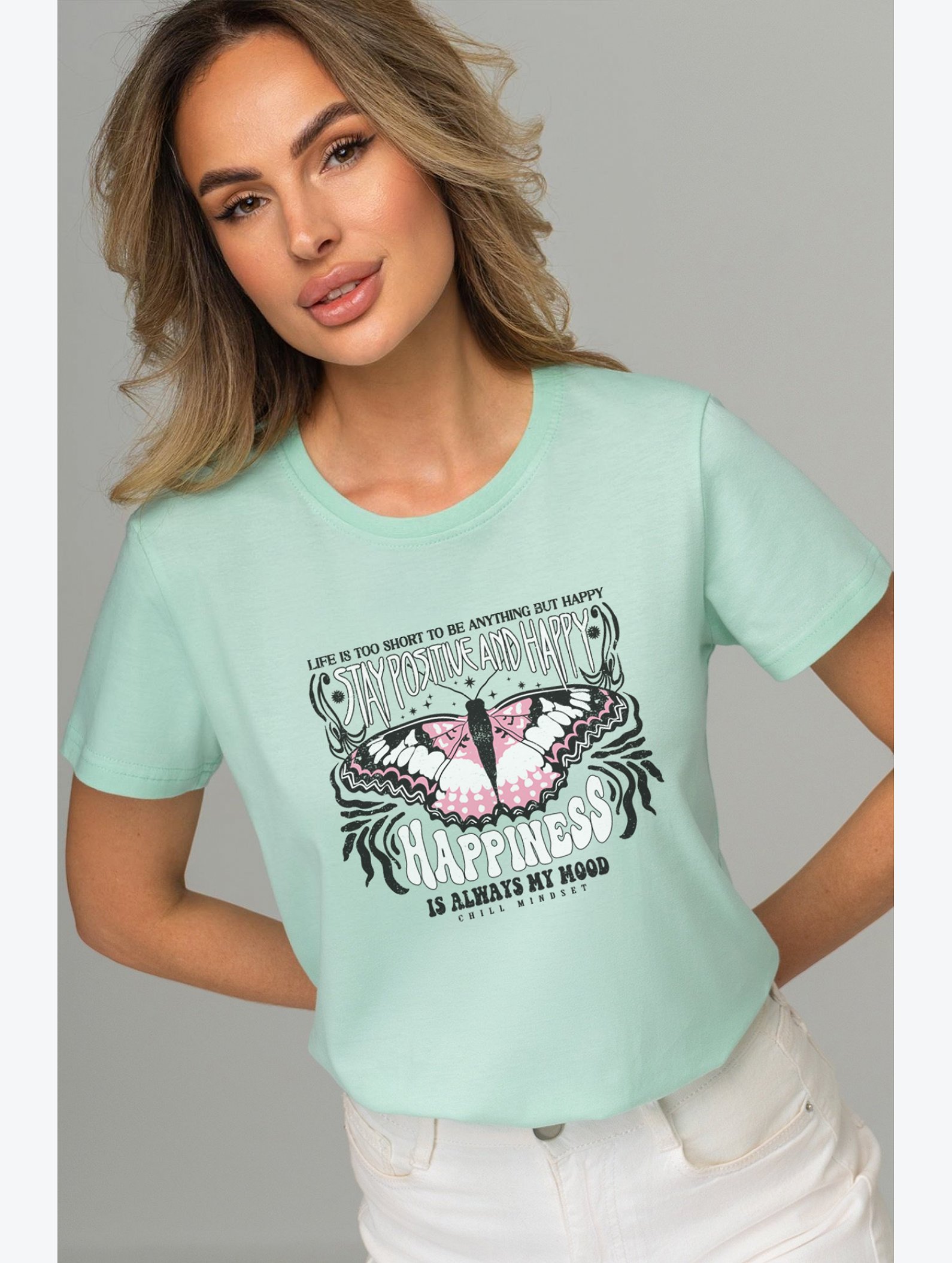 Женская хлопковая футболка Happyfox