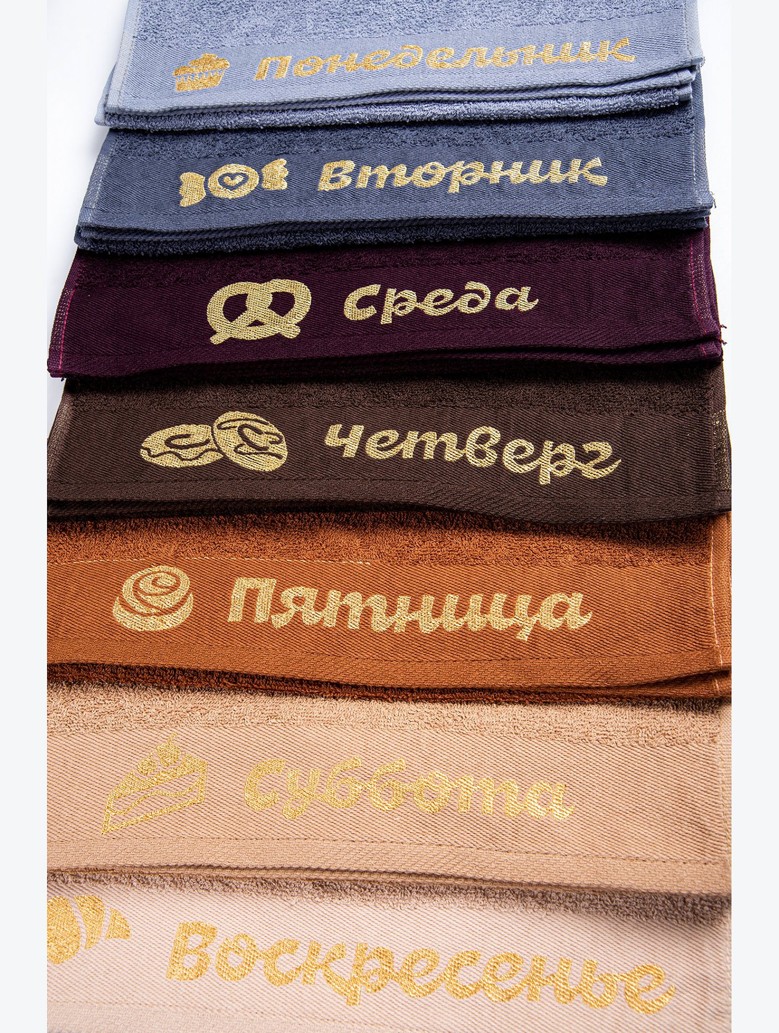 Набор мягких махровых полотенец 7 шт Happy Fox Home