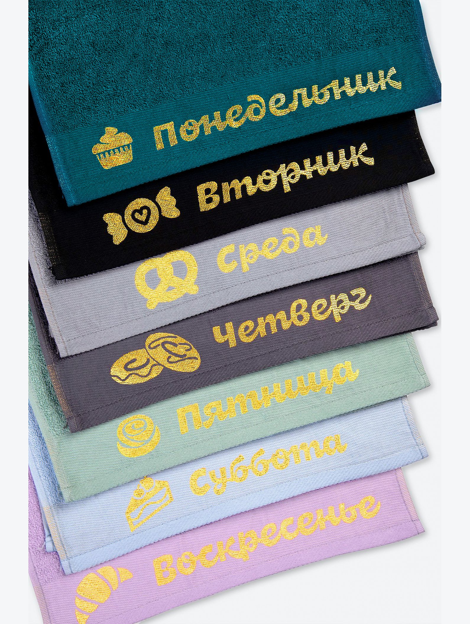 Набор мягких махровых полотенец 7 шт Happy Fox Home