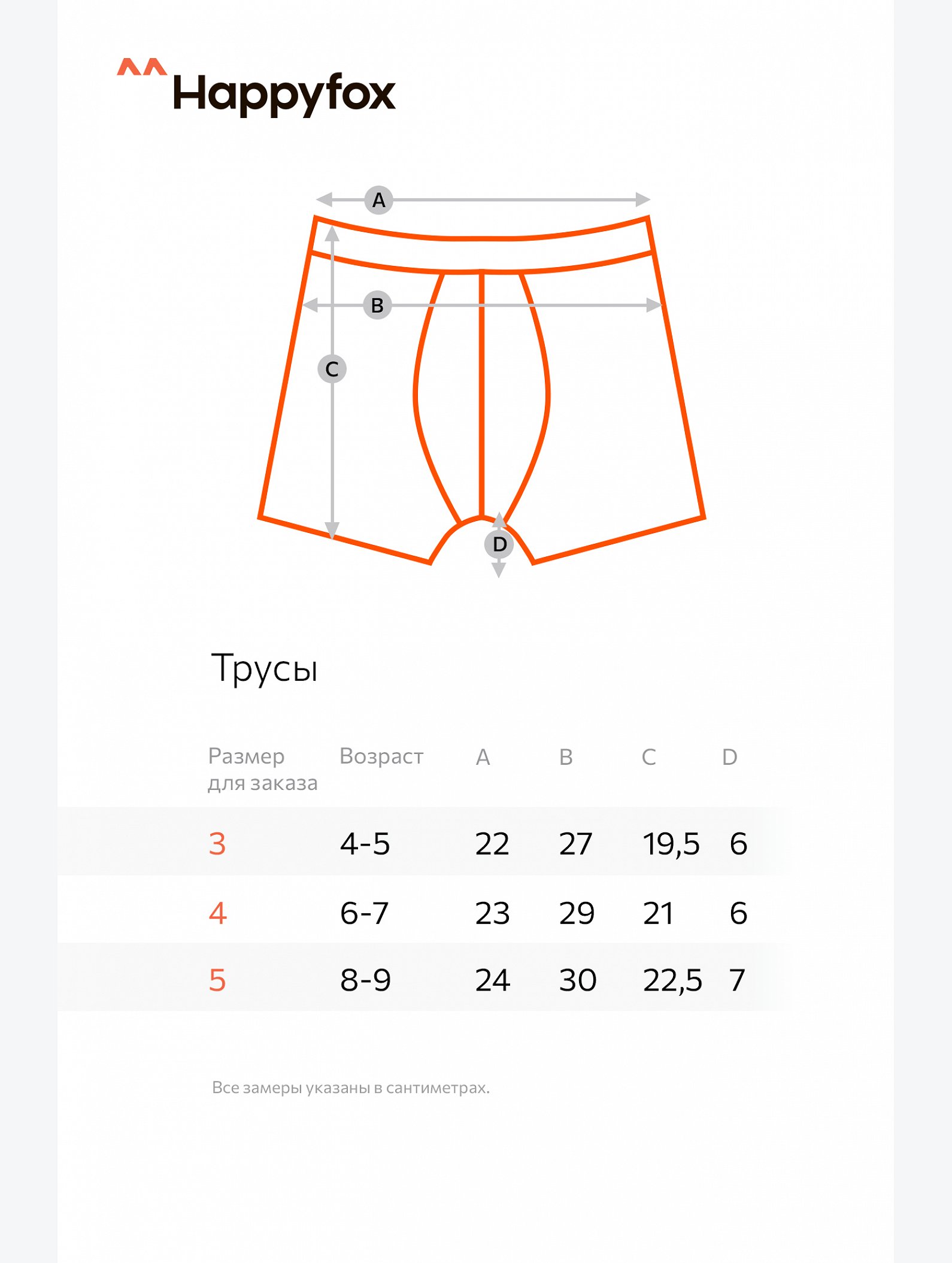Трусы для мальчика 3шт. Happyfox