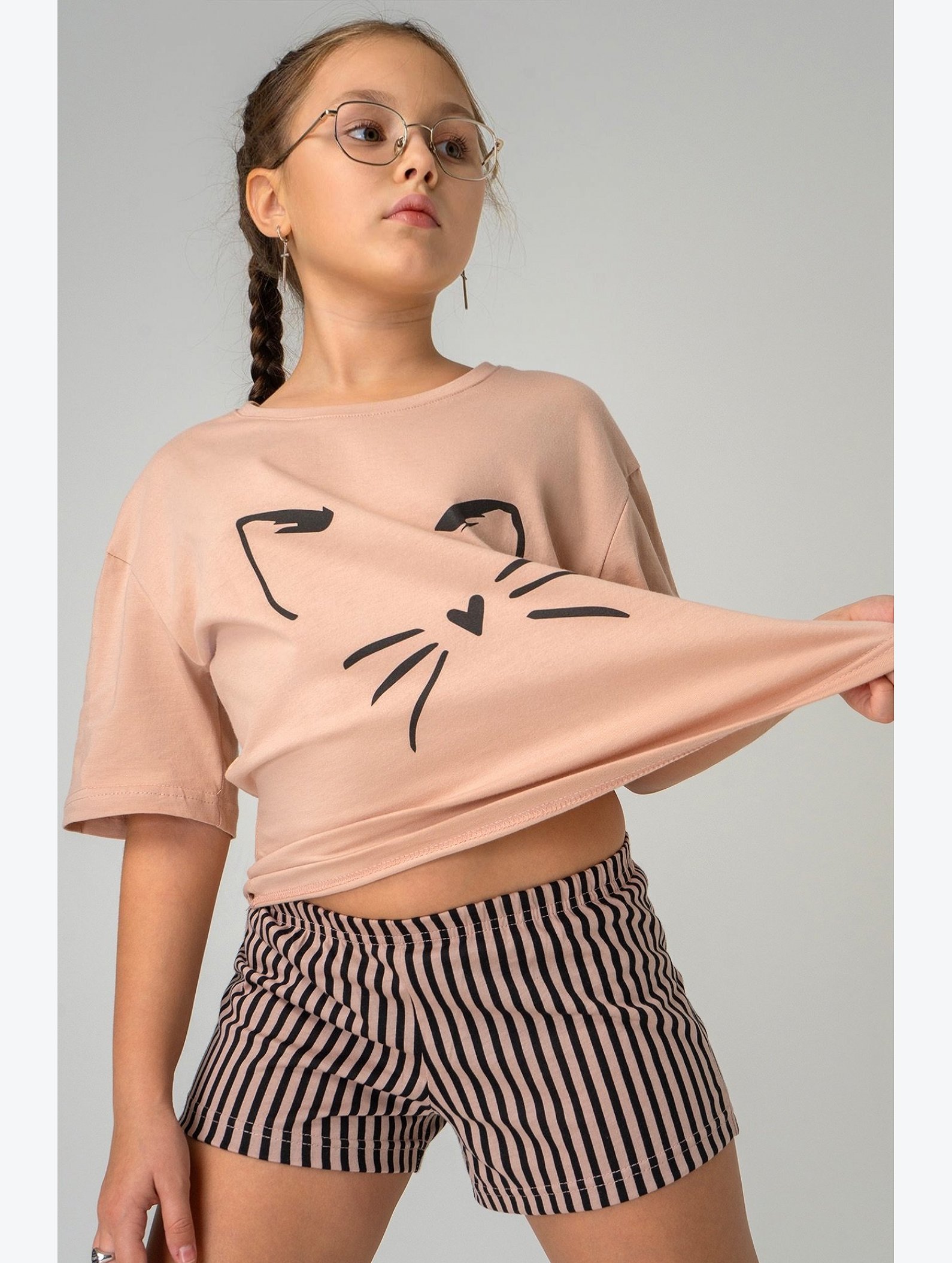 Хлопковая пижама для девочки Happyfox