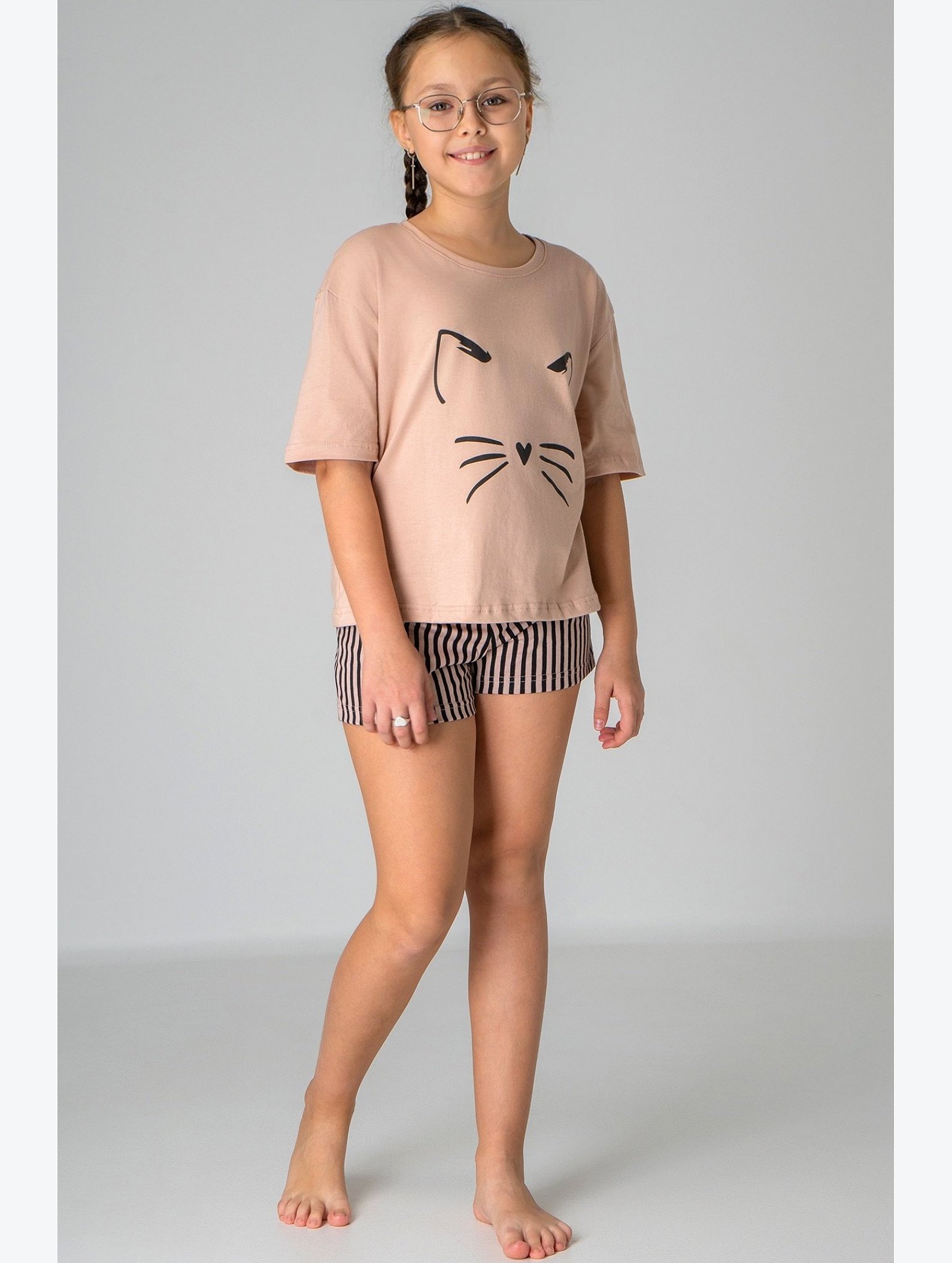 Хлопковая пижама для девочки Happyfox