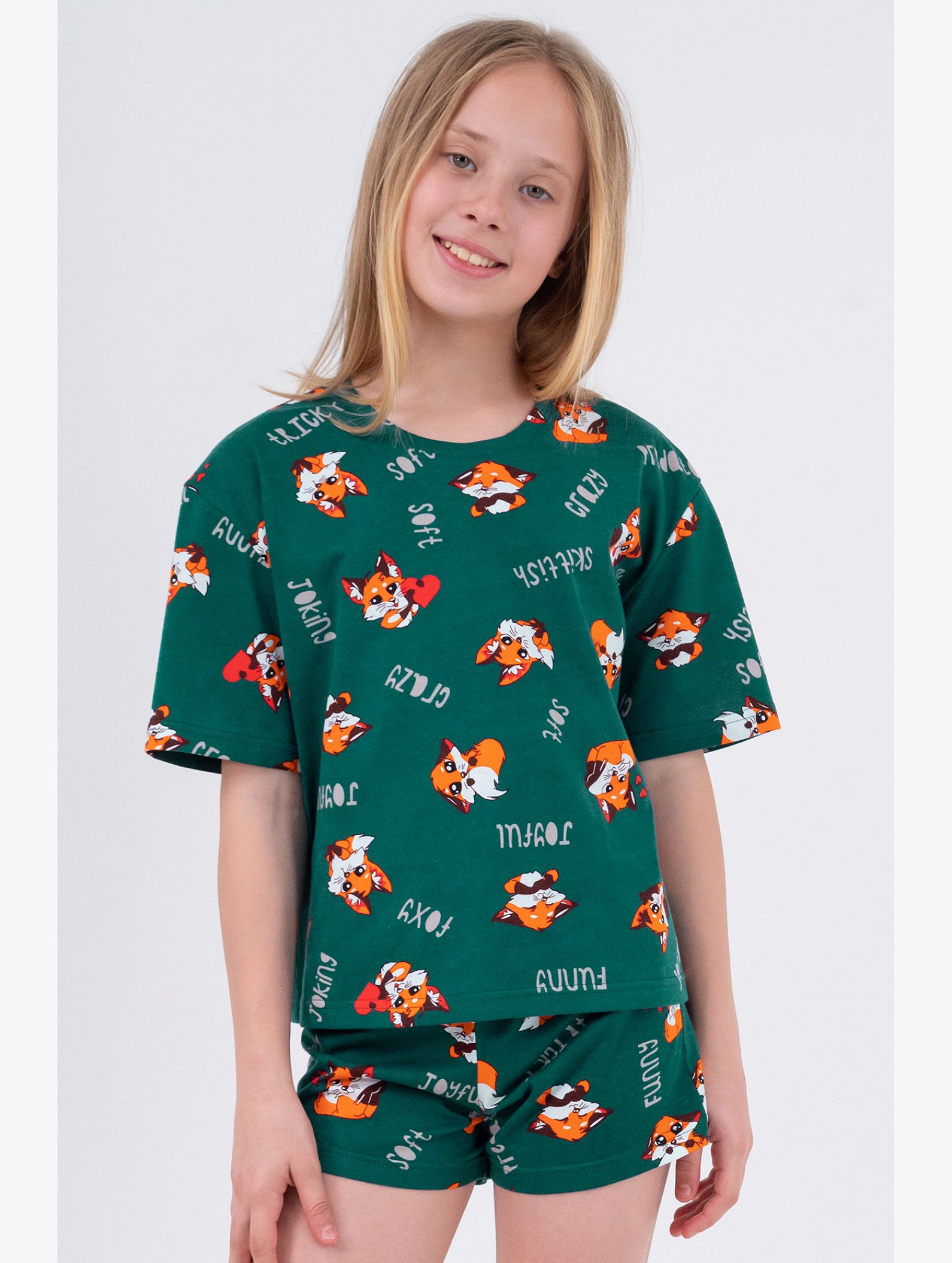 Хлопковая пижама для девочки Happyfox
