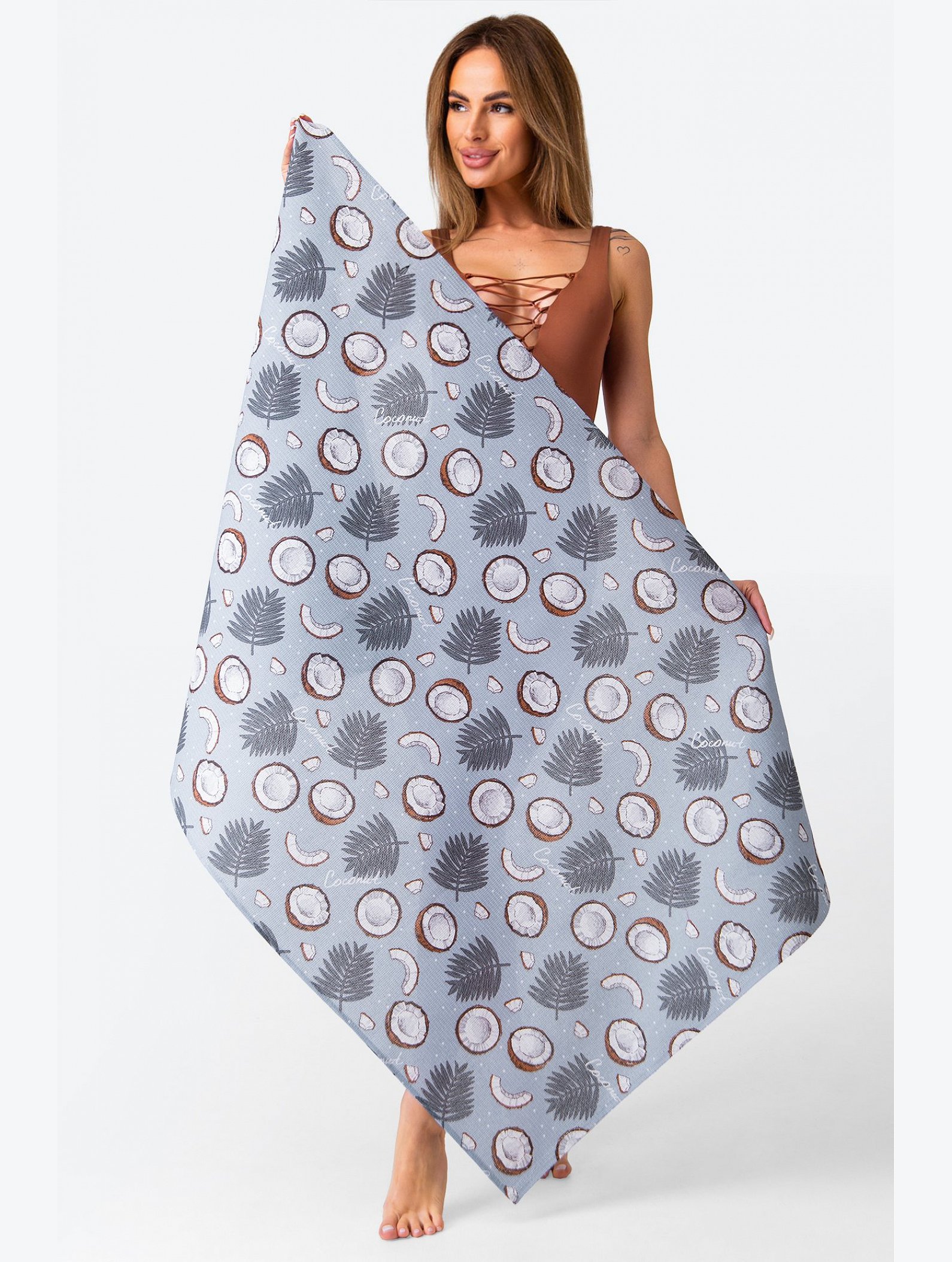 Полотенце пляжное вафельное 80x150 Happy Fox Home