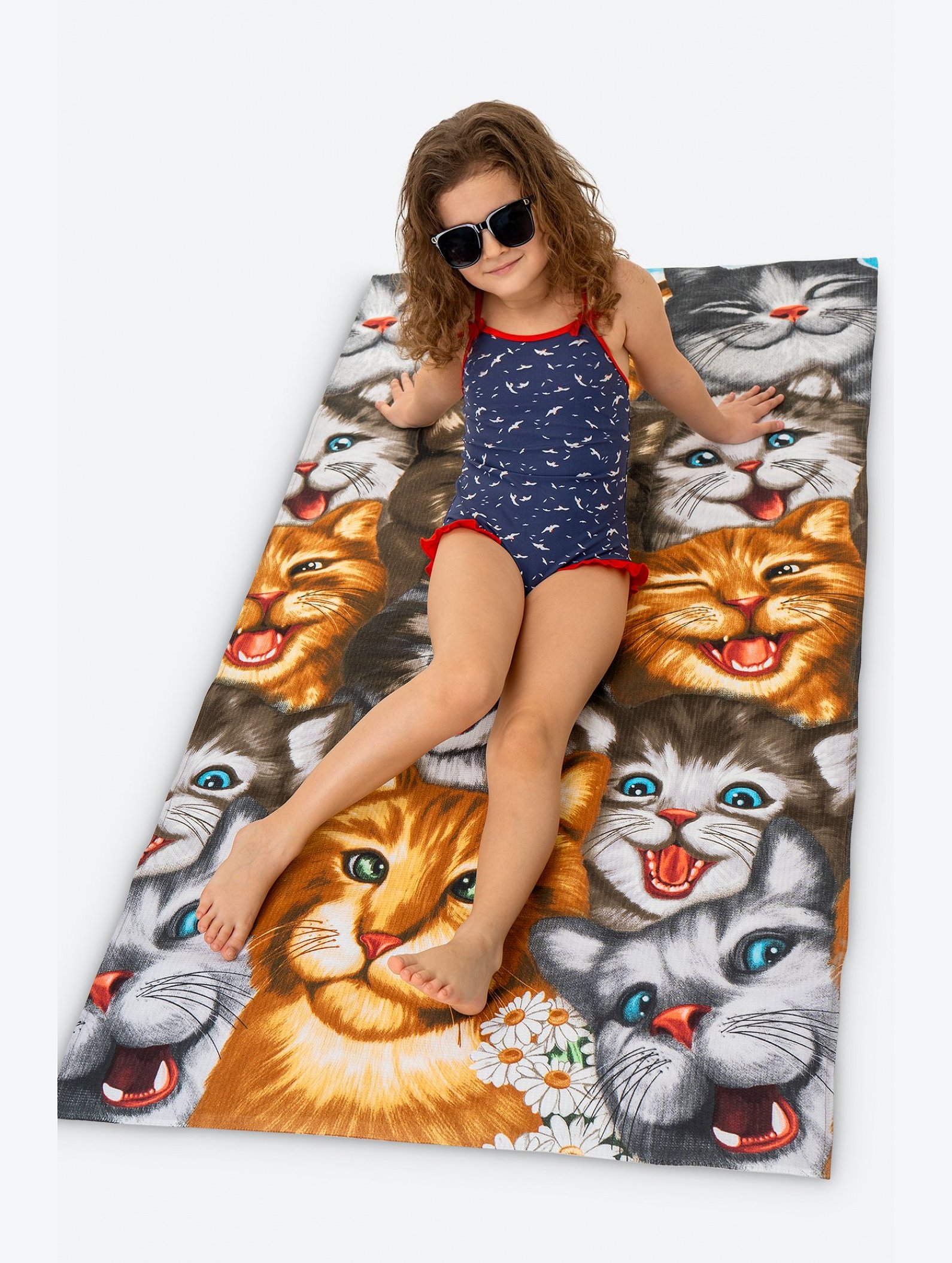Полотенце пляжное вафельное 80x150 Happy Fox Home