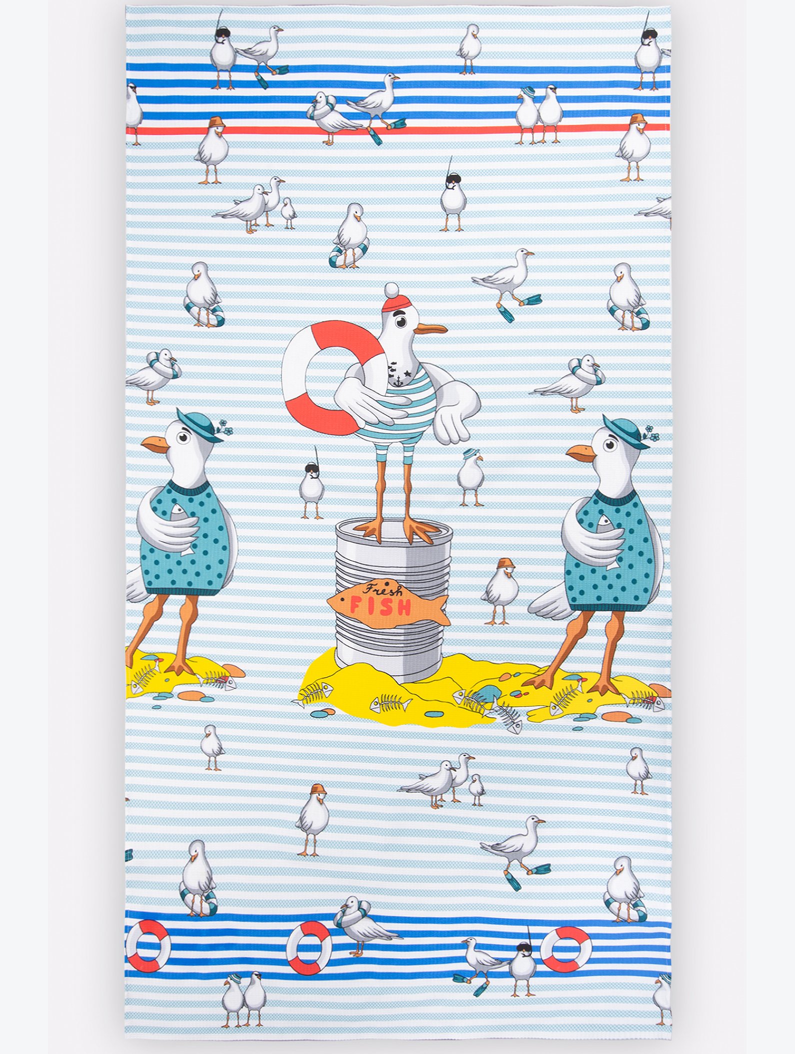 Полотенце пляжное вафельное 80x150 Happy Fox Home