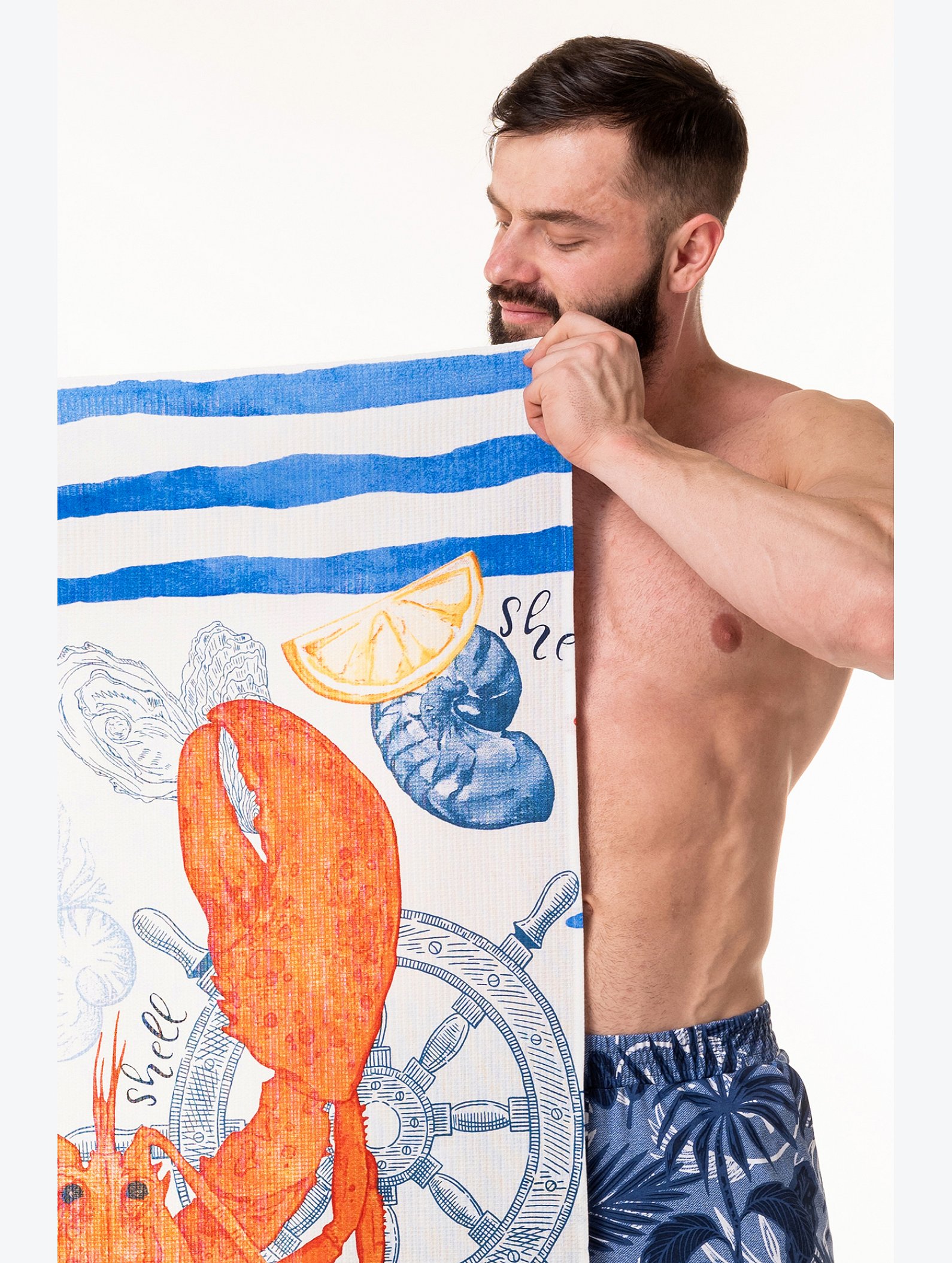 Полотенце пляжное вафельное 80x150 Happy Fox Home