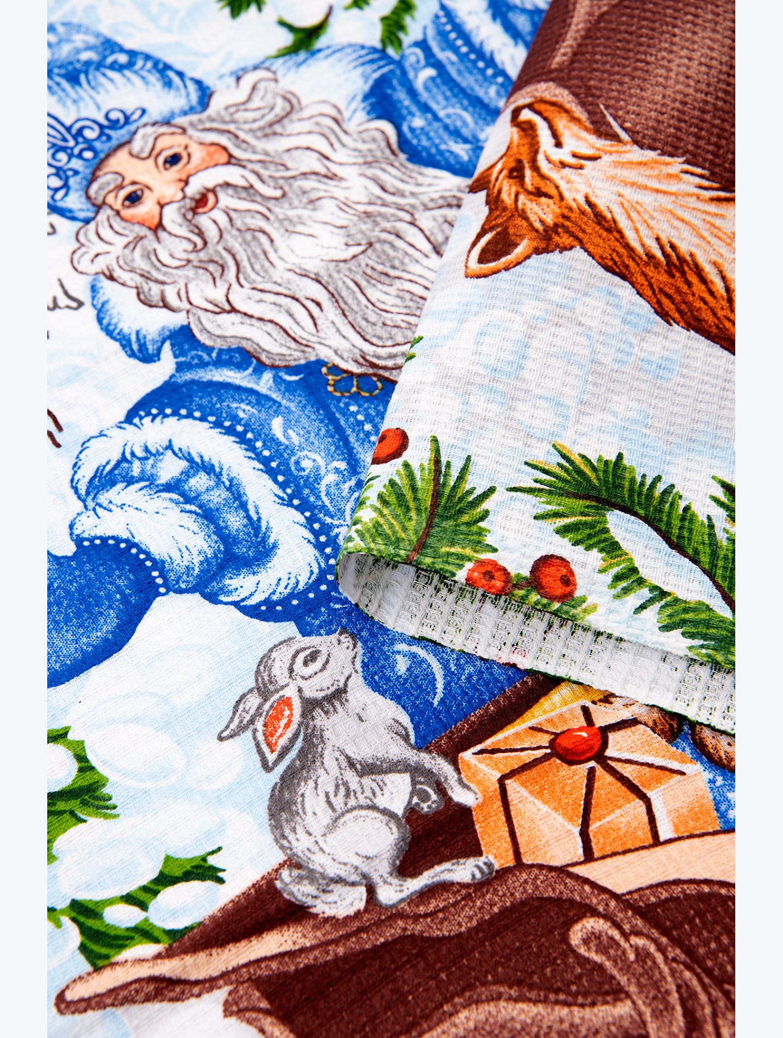 Комплект вафельных полотенец 4 шт Happy Fox Home