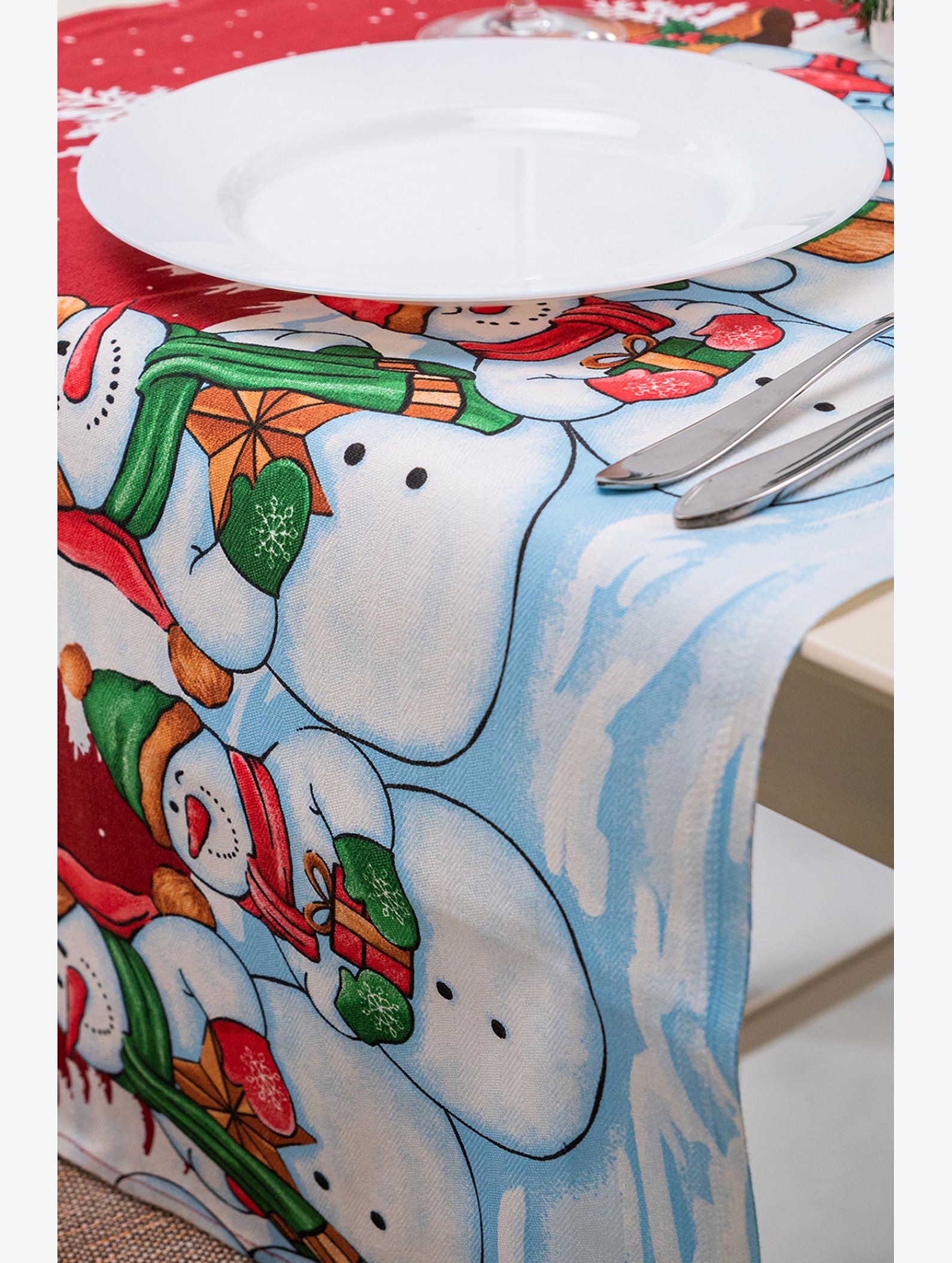 Дорожка на стол из рогожки 50х145 Happy Fox Home