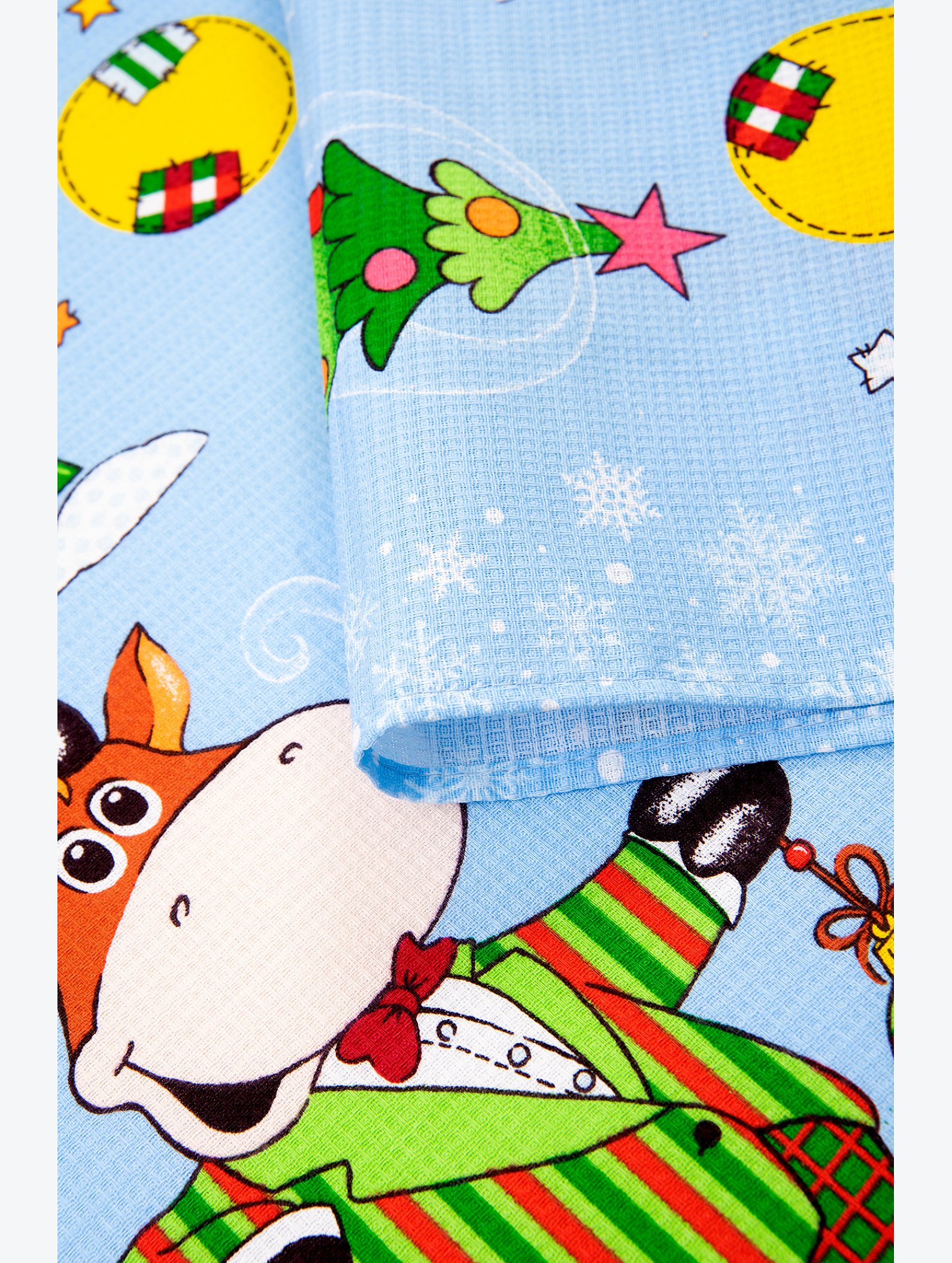 Комплект вафельных полотенец 3 шт Happy Fox Home