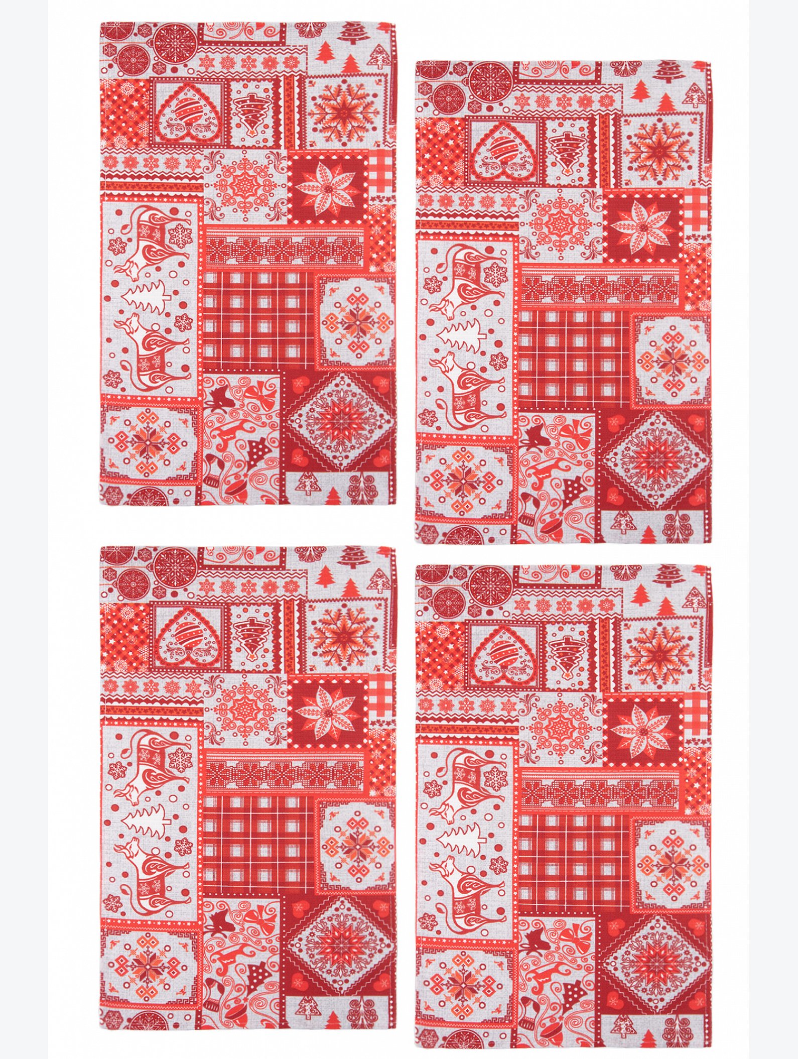 Комплект вафельных полотенец 4 шт Happy Fox Home