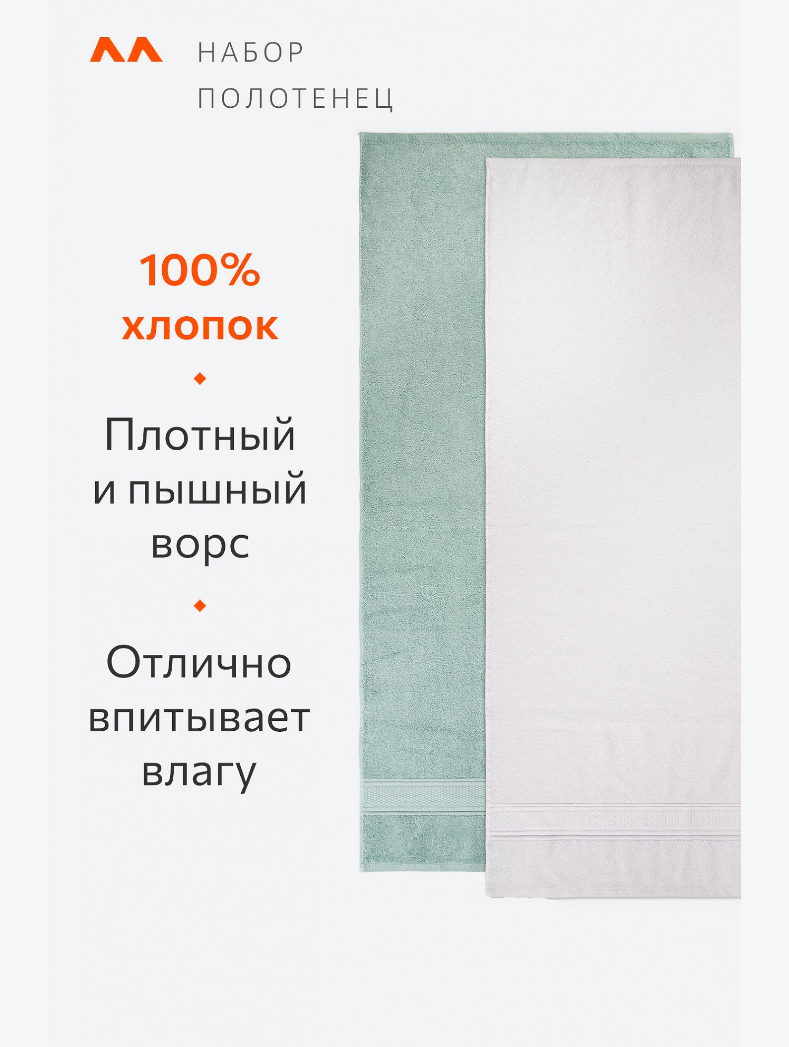 Набор махровых полотенец 2 шт Happy Fox Home