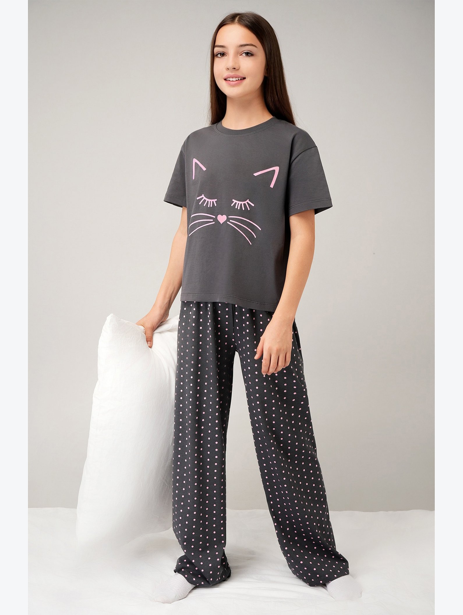 Хлопковая пижама для девочки Happyfox
