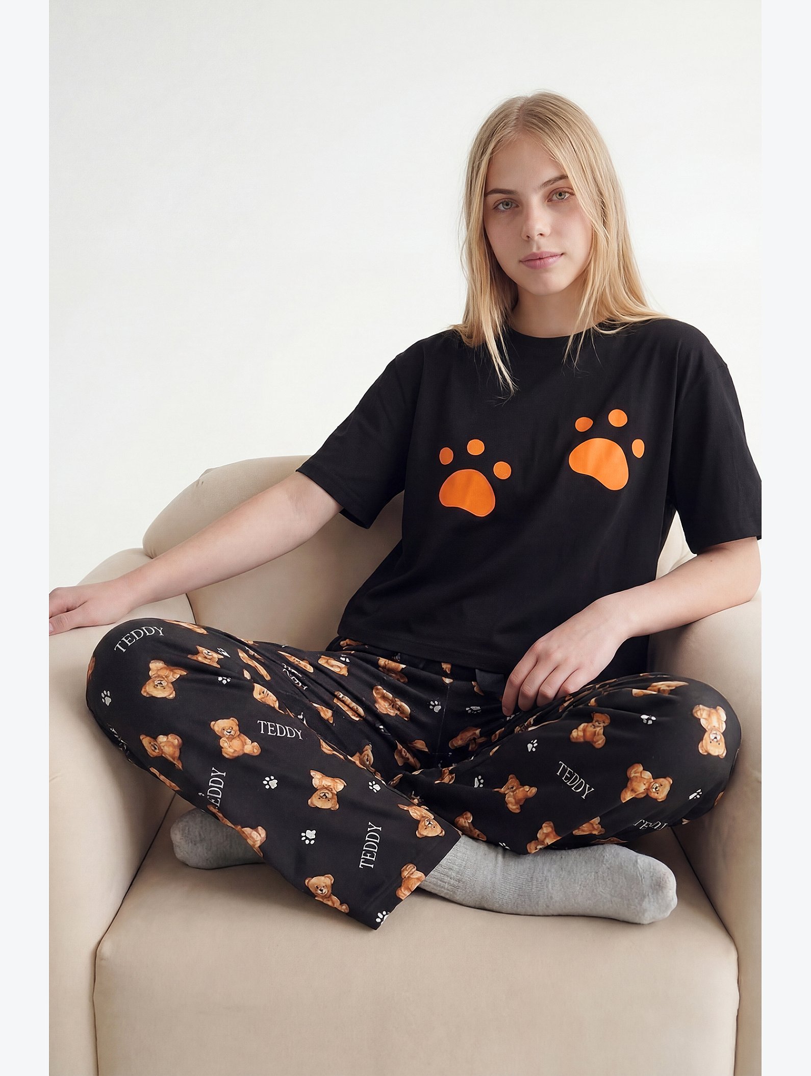 Хлопковая пижама для девочки Happyfox