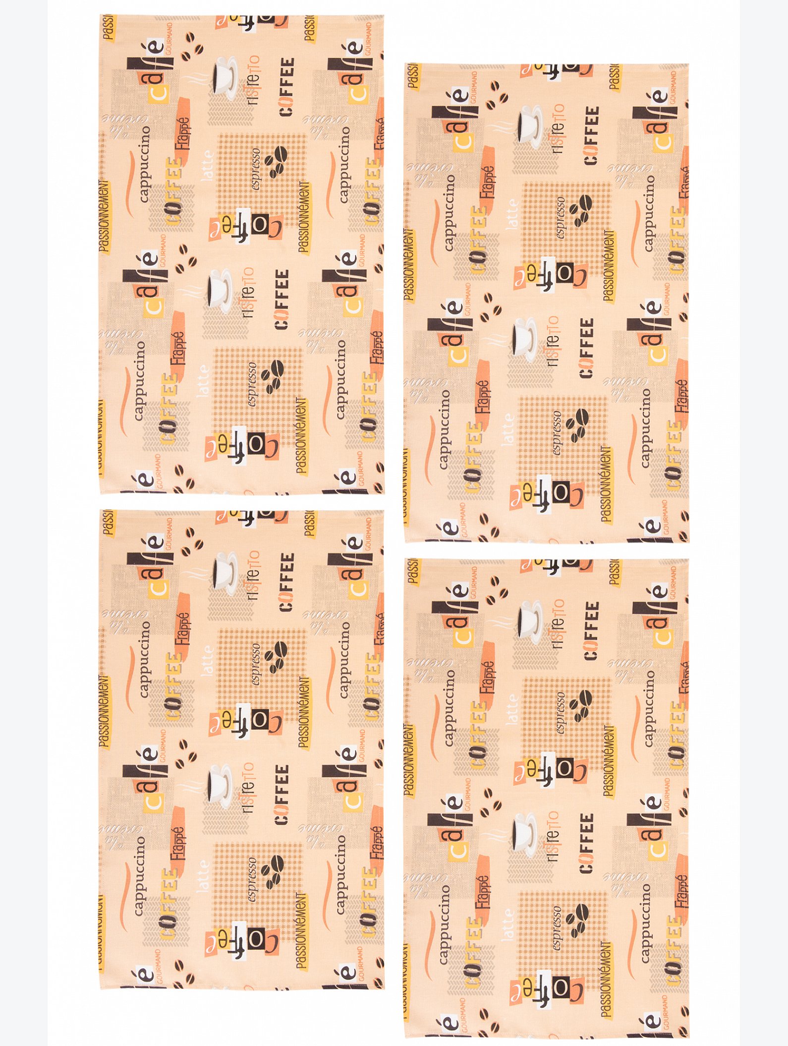 Комплект полотенец из рогожки 4 шт Happy Fox Home