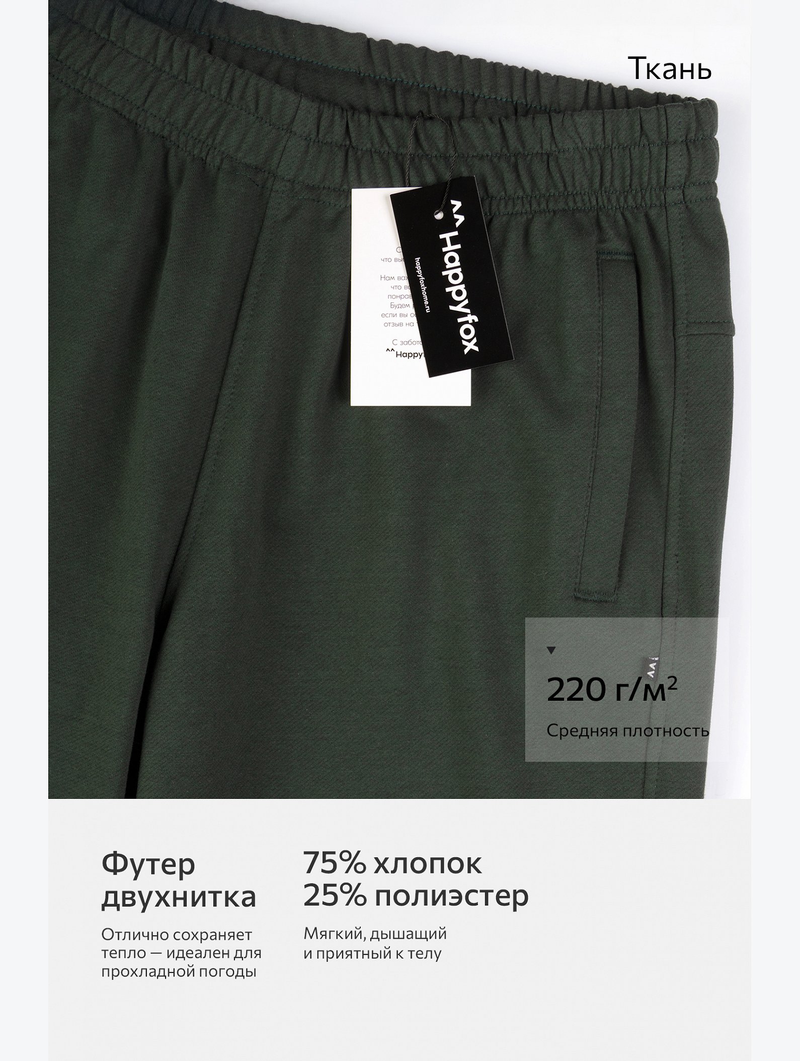Мужские брюки из футера двухнитки Happyfox