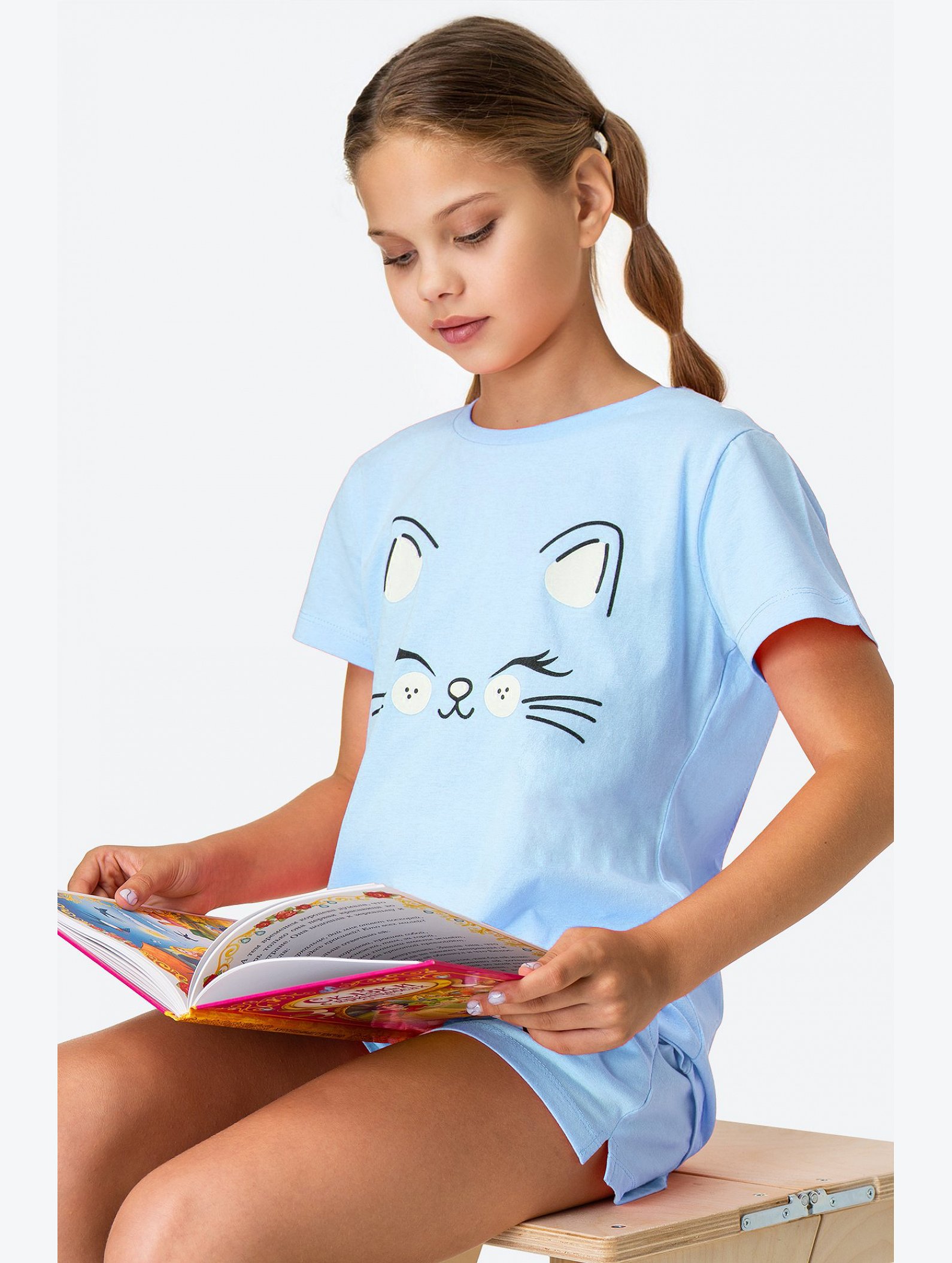 Хлопковая пижама для девочки Happyfox