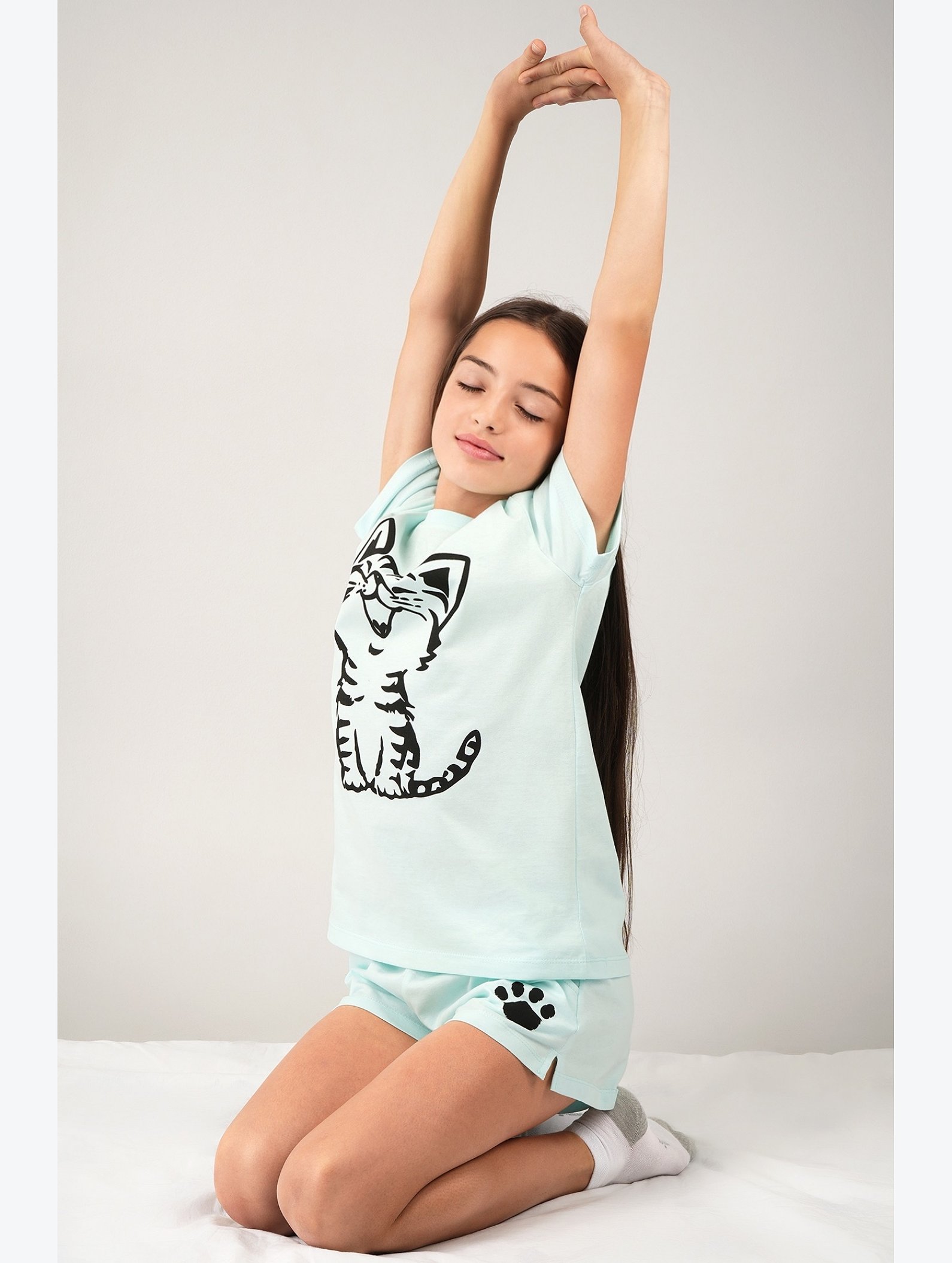 Хлопковая пижама для девочки Happyfox
