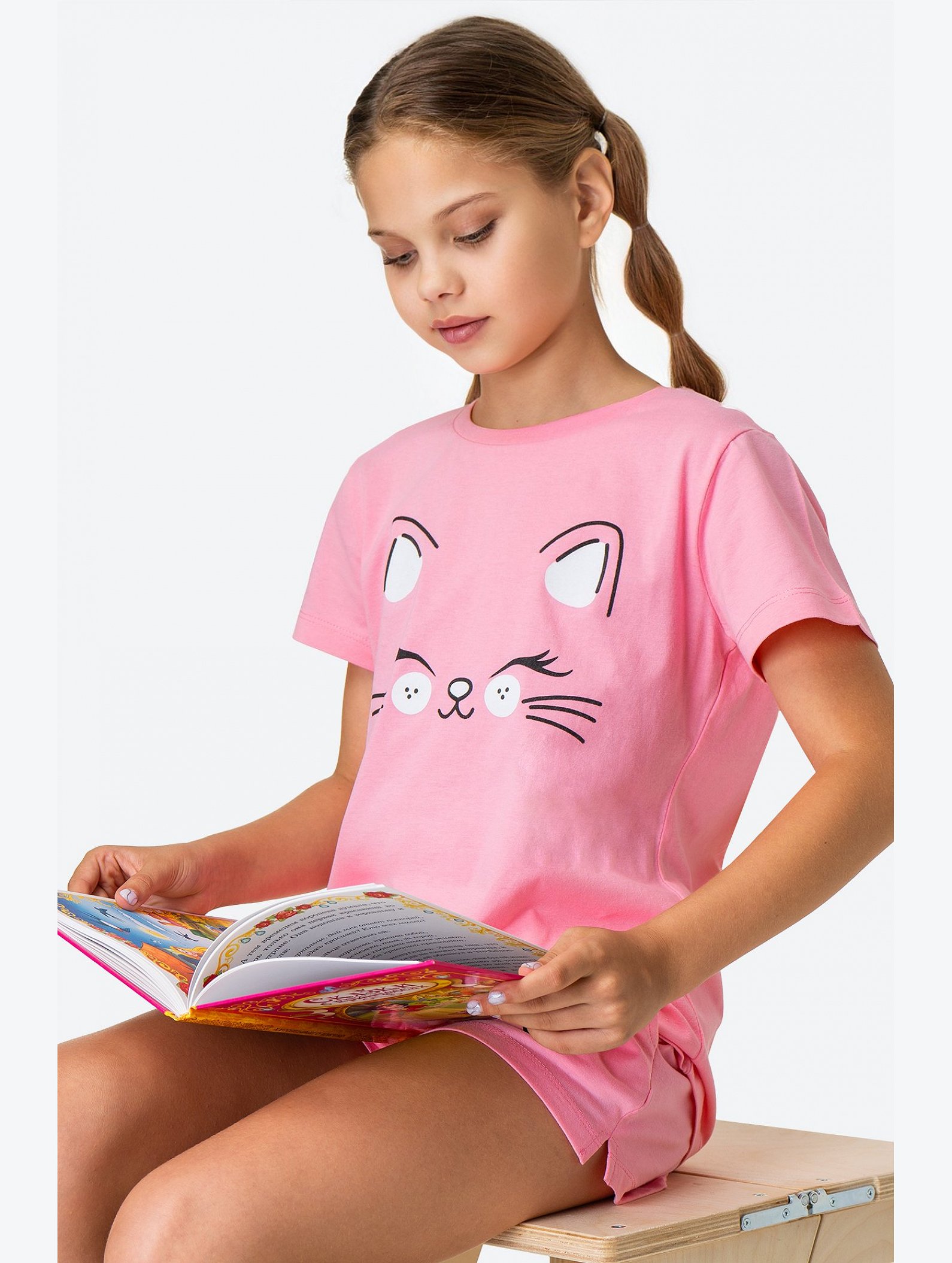 Хлопковая пижама для девочки Happyfox