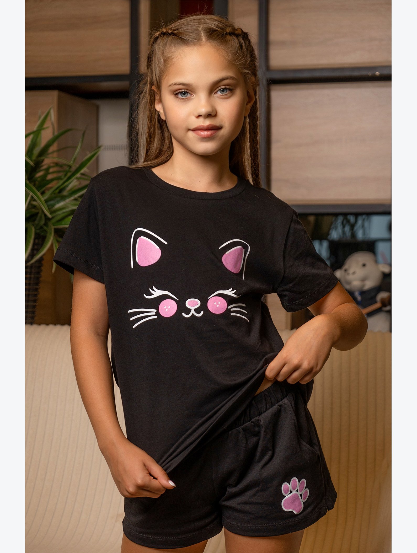Хлопковая пижама для девочки Happyfox