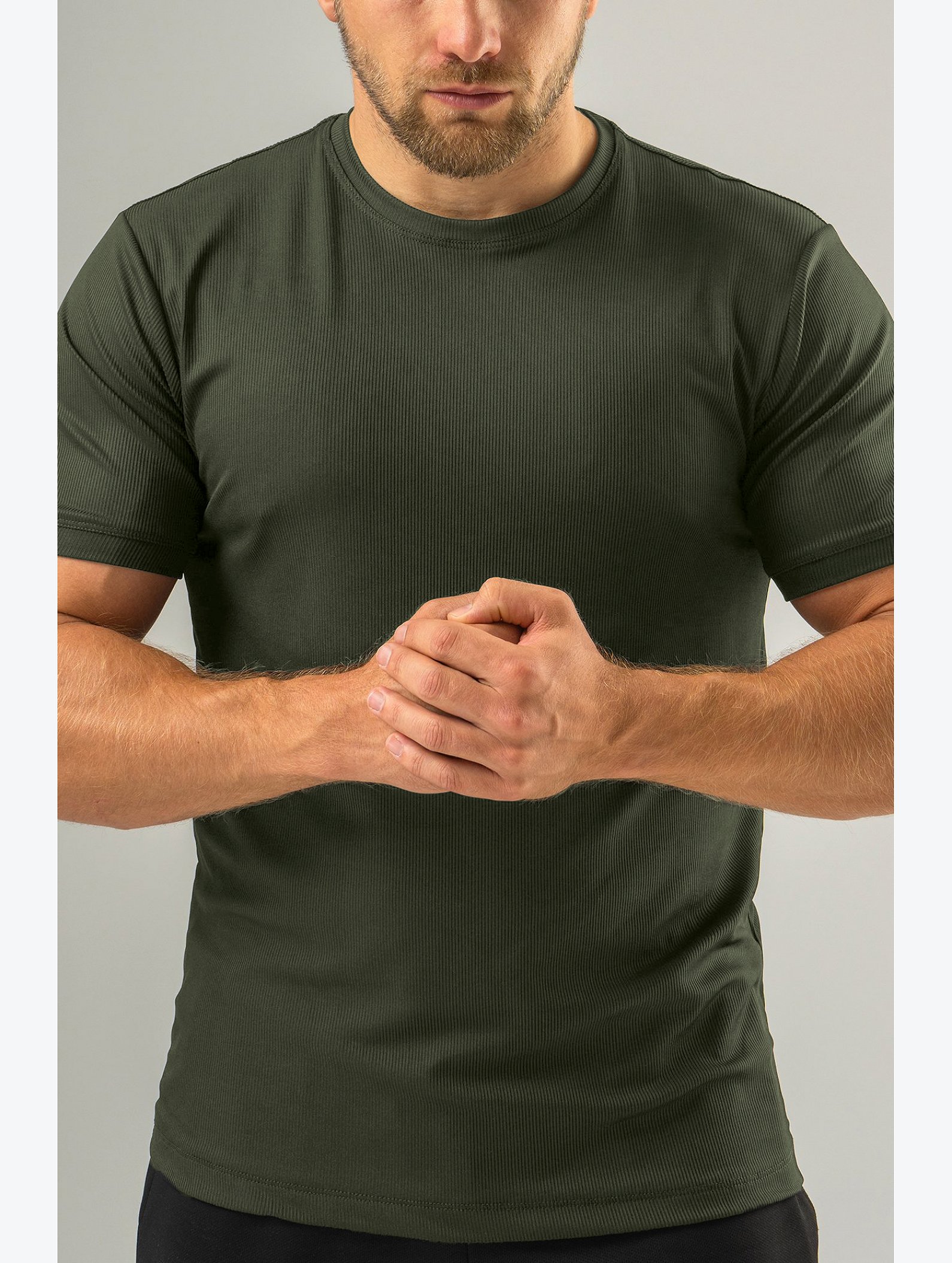 Мужская спортивная футболка в рубчик Happyfox