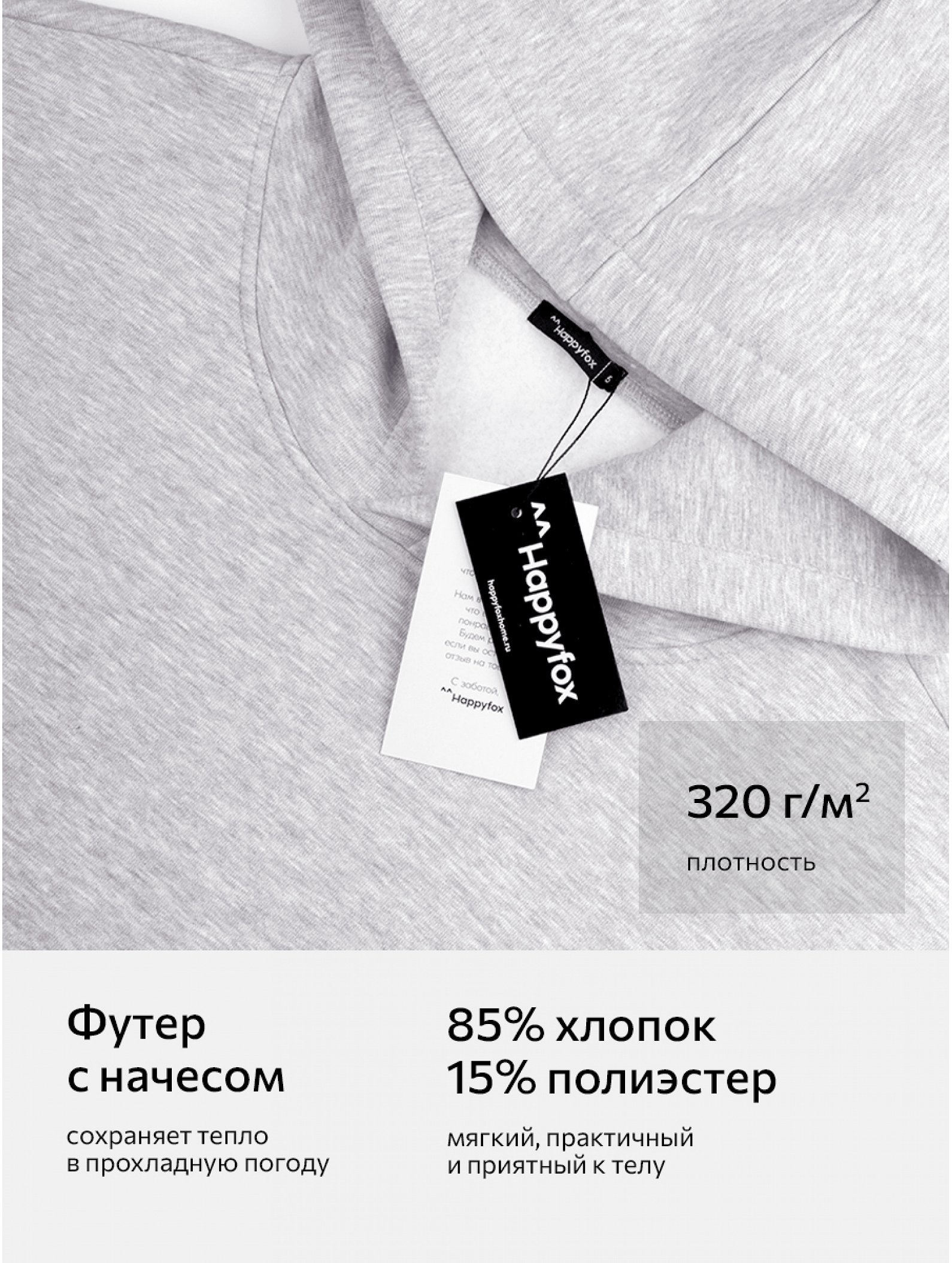 Мужской спортивный костюм из футера трехнитки с начесом Happyfox