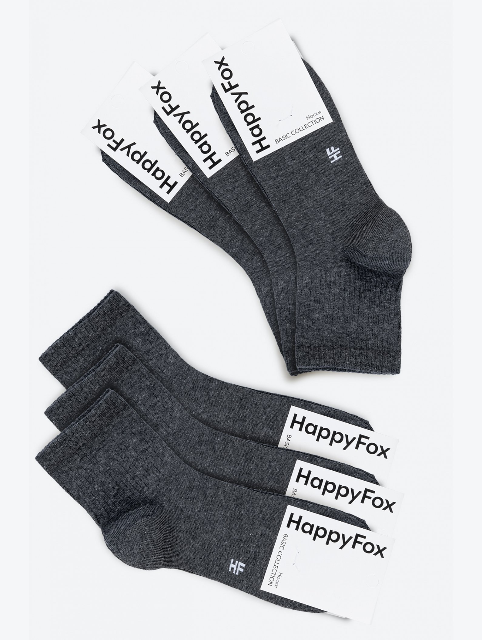 6 пар спортивных носков с резинкой Happyfox