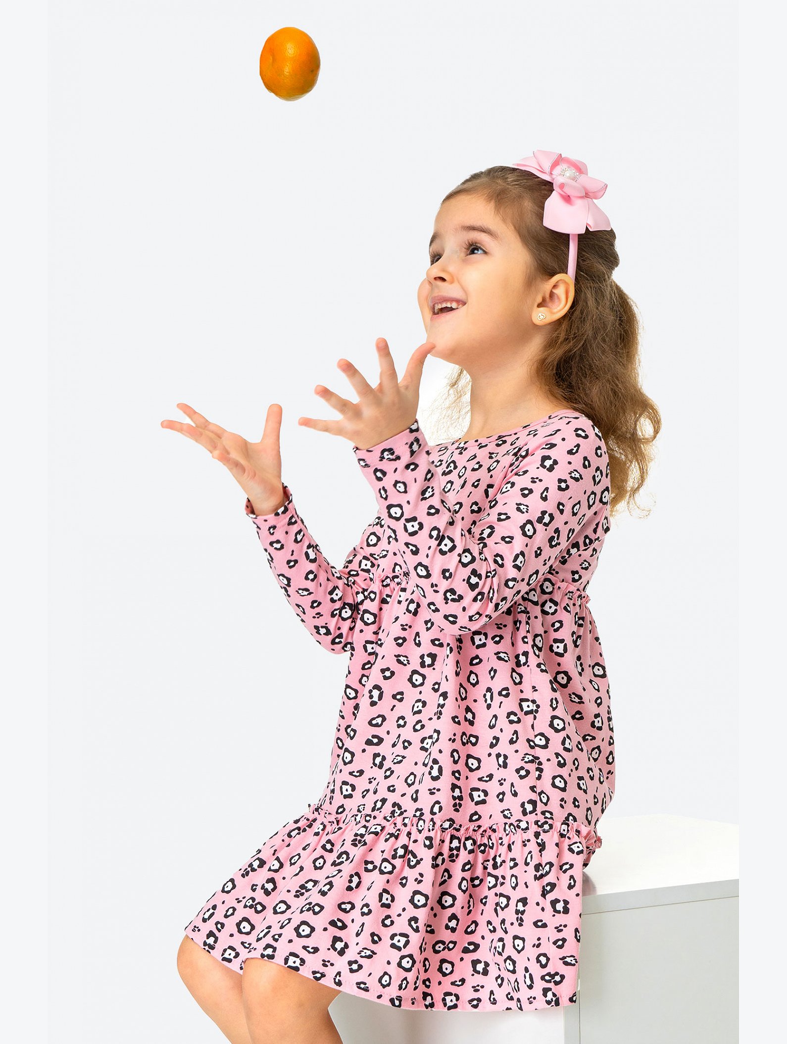 Хлопковое платье для девочки Happyfox