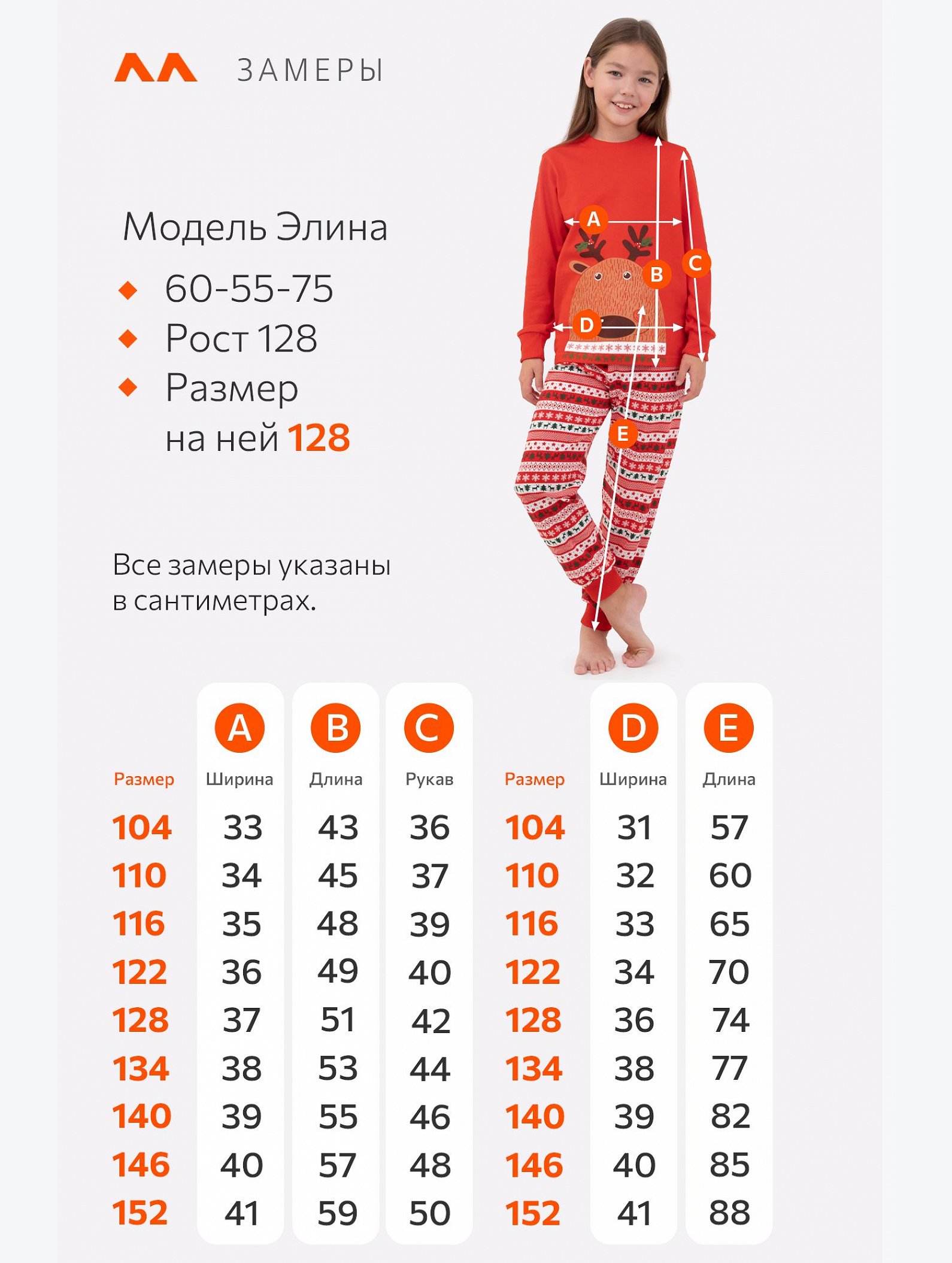 Детская новогодняя пижама Happyfox