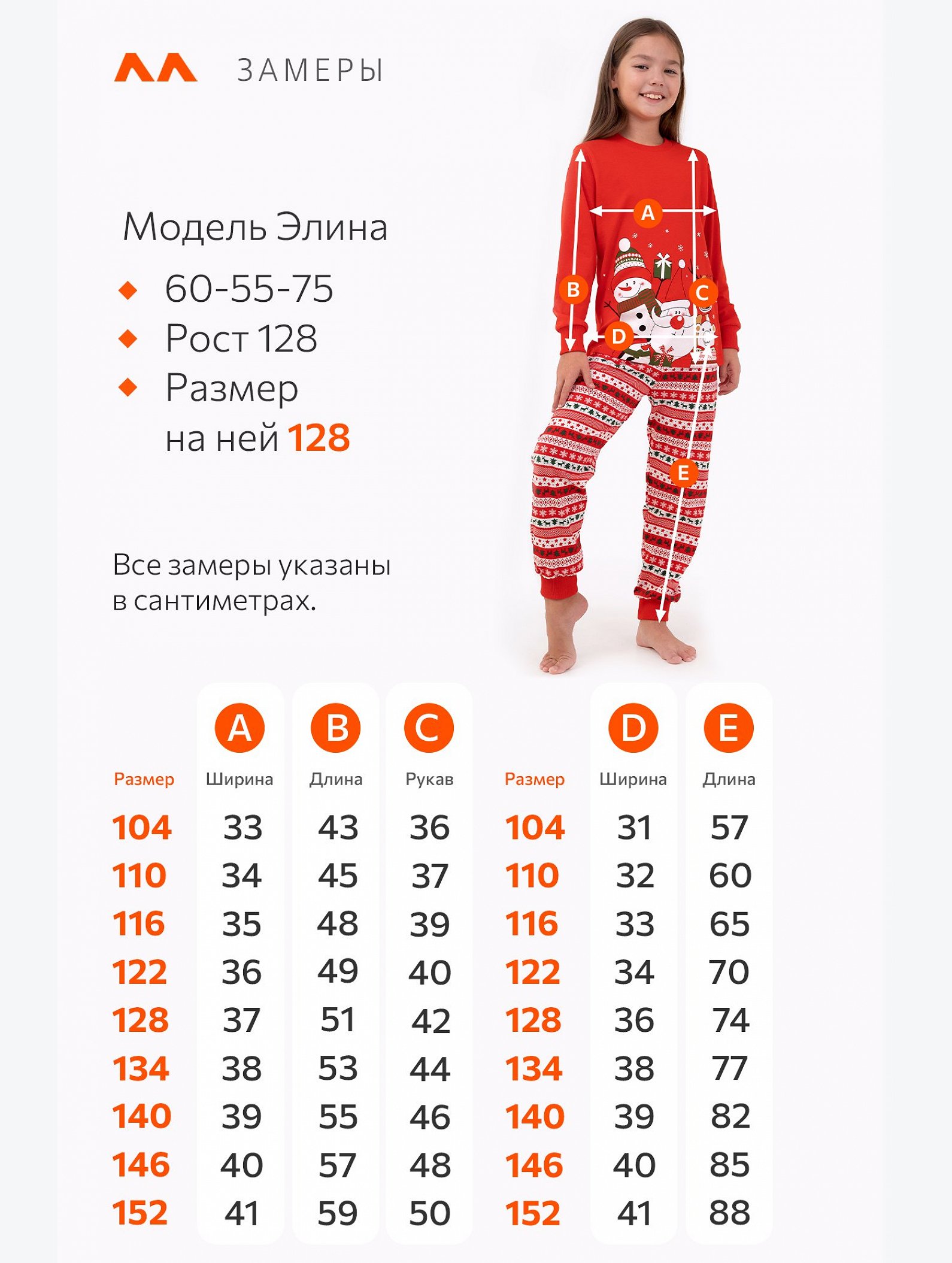 Детская новогодняя пижама Happyfox