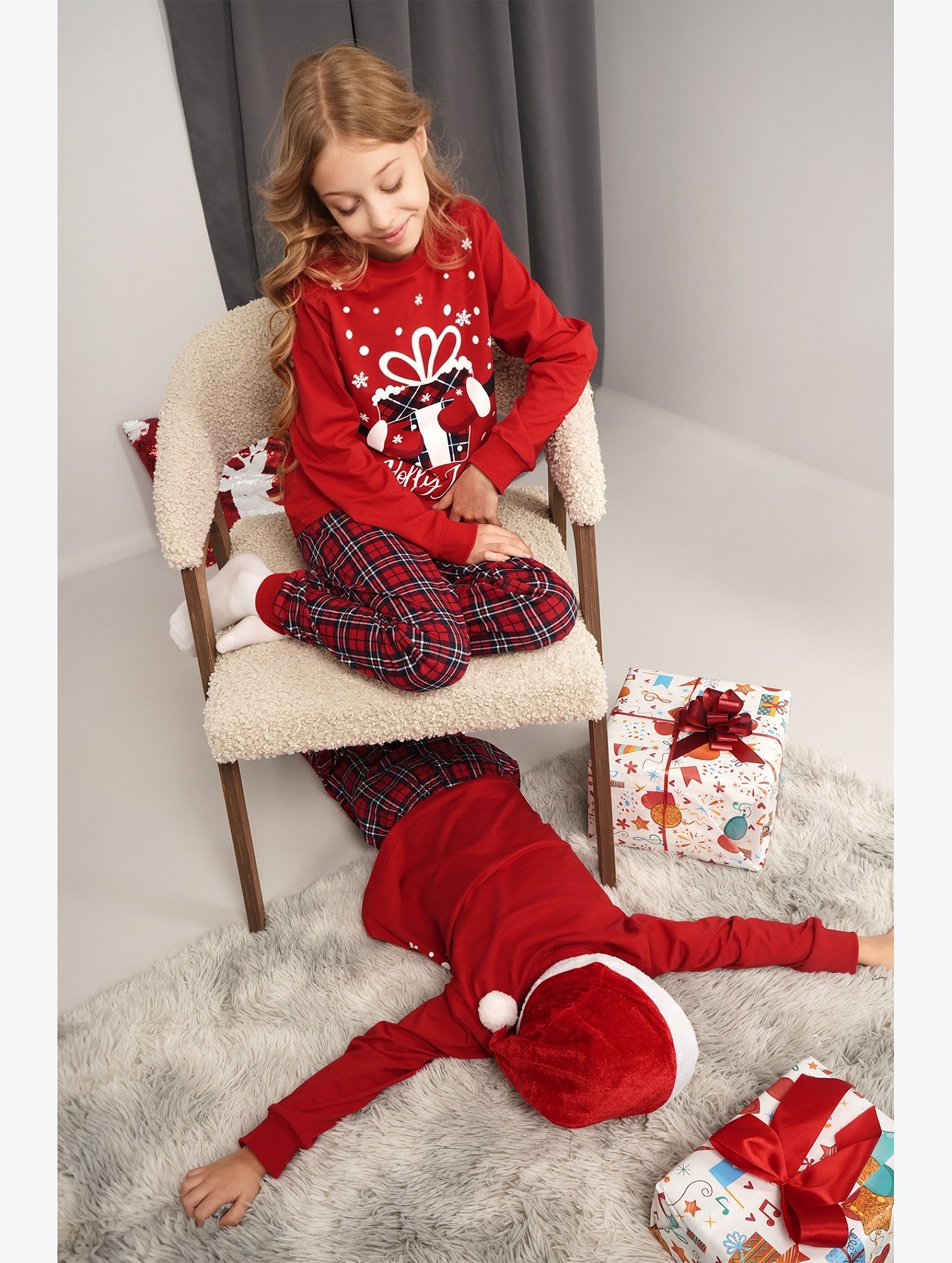 Детская новогодняя пижама Happyfox
