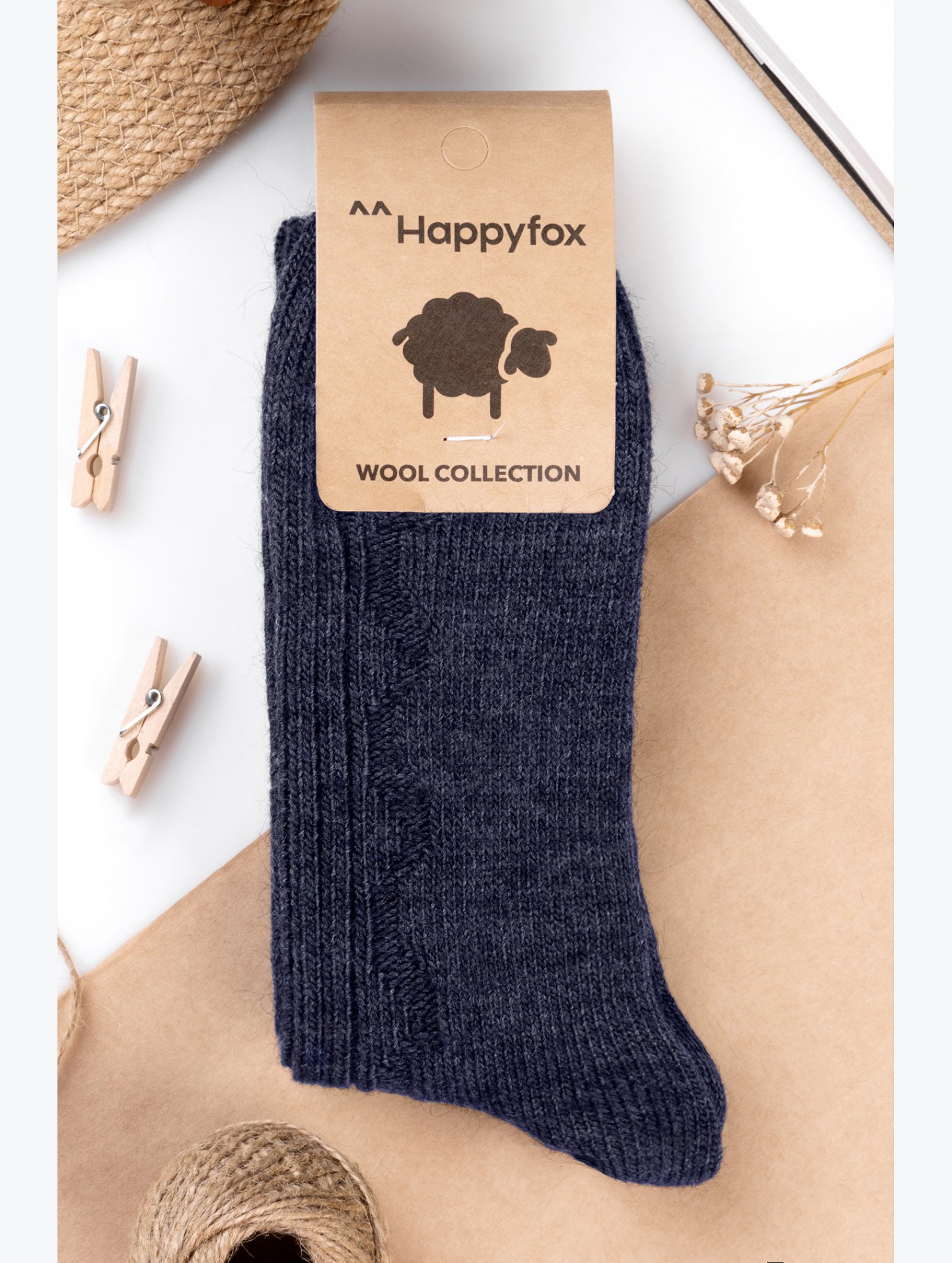 Мужские шерстяные носки Happyfox