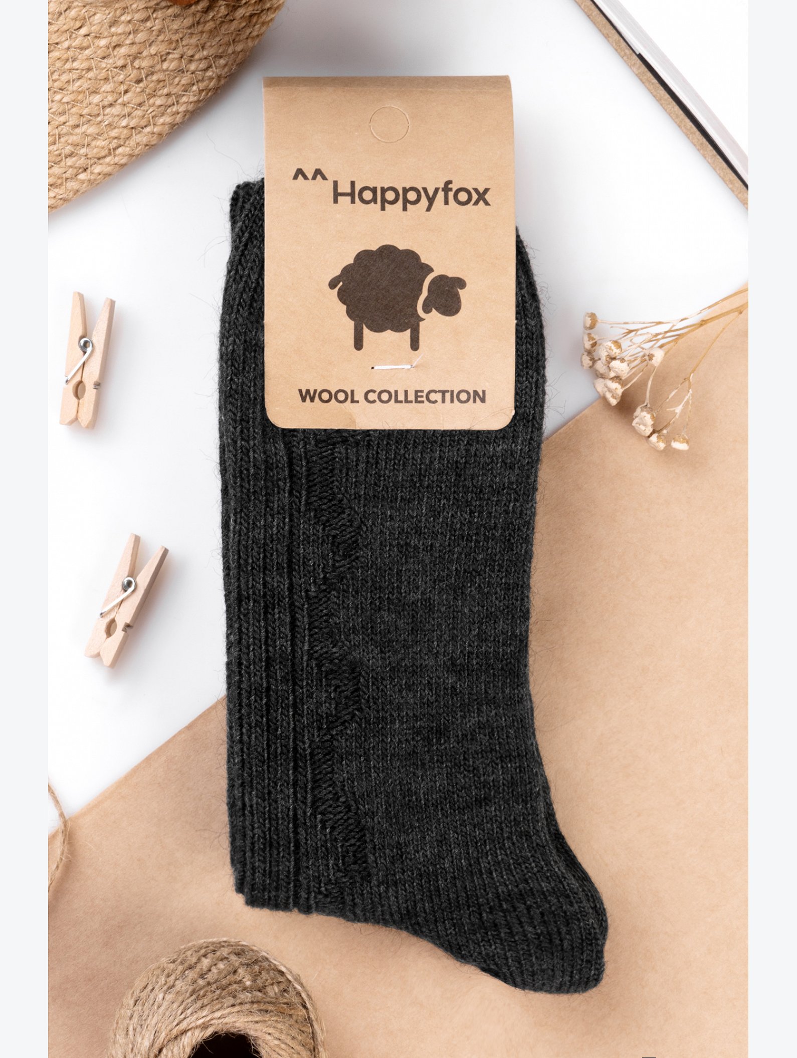 Мужские шерстяные носки Happyfox