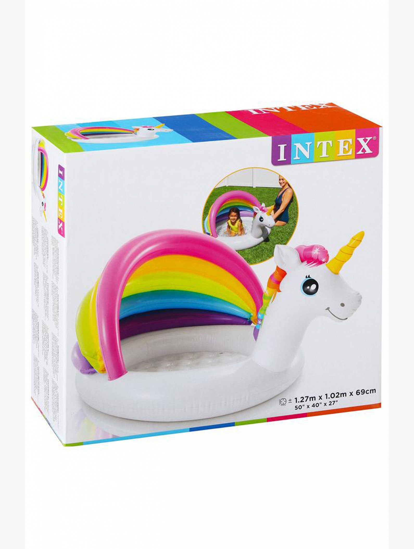Бассейн надувной с навесом Intex