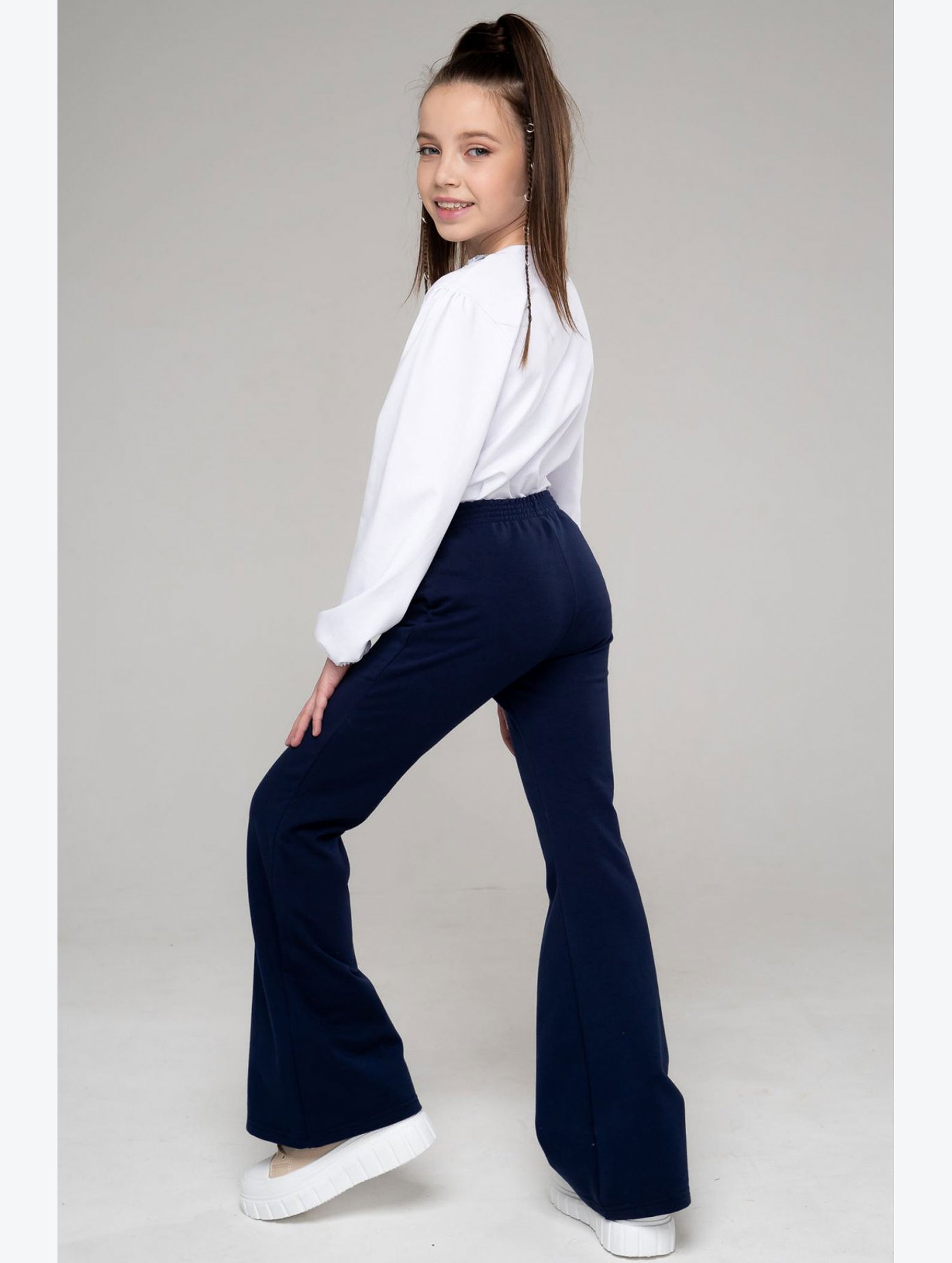 Брюки для девочки из футера Looklie