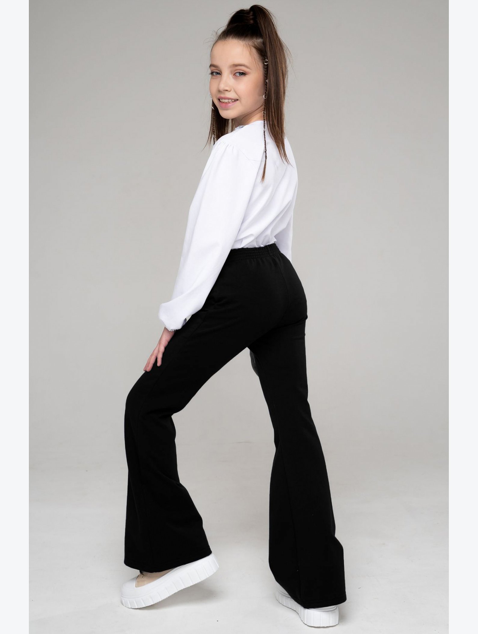 Брюки для девочки из футера Looklie
