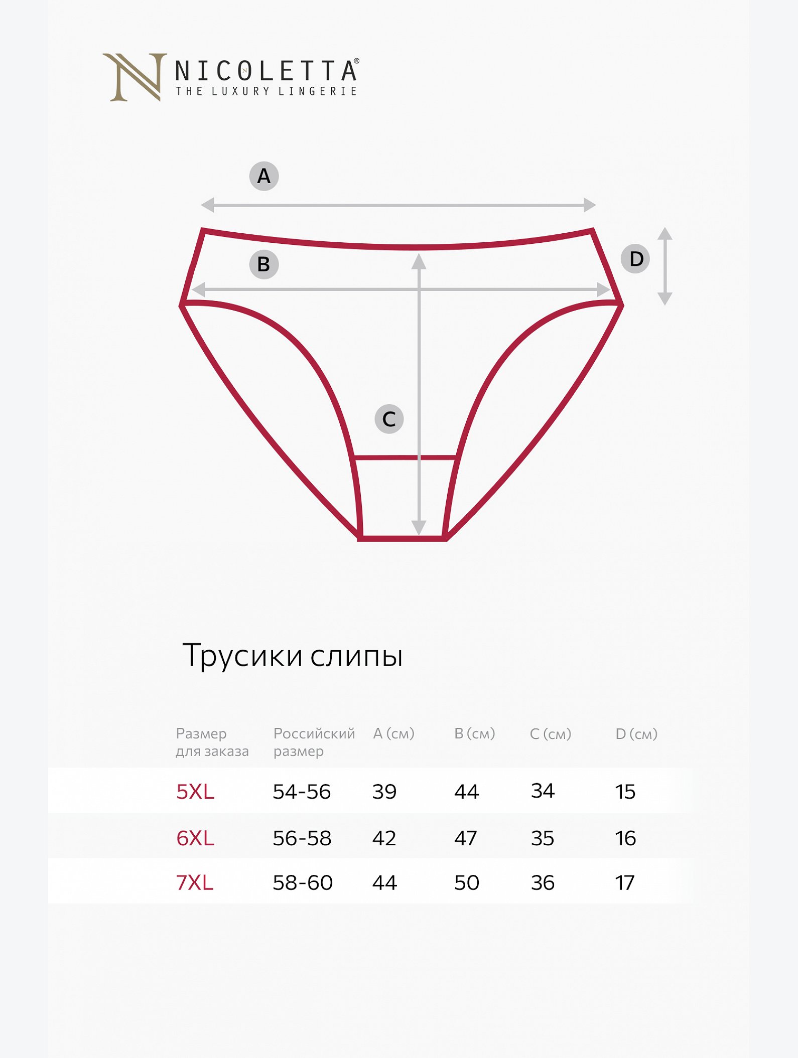 Набор женских трусов, 8 шт. Nicoletta
