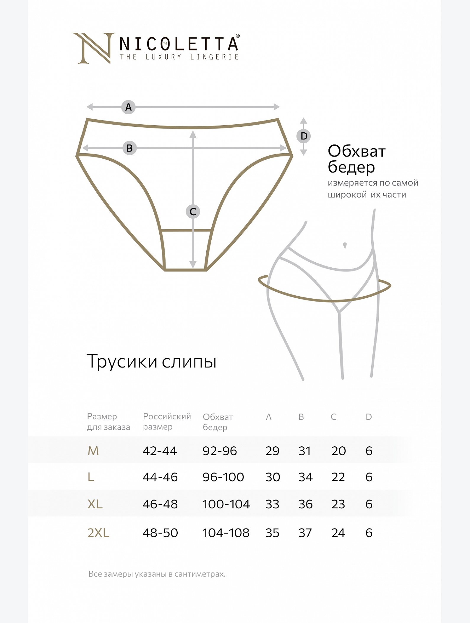 Женские трусы-слипы 5 шт. Nicoletta