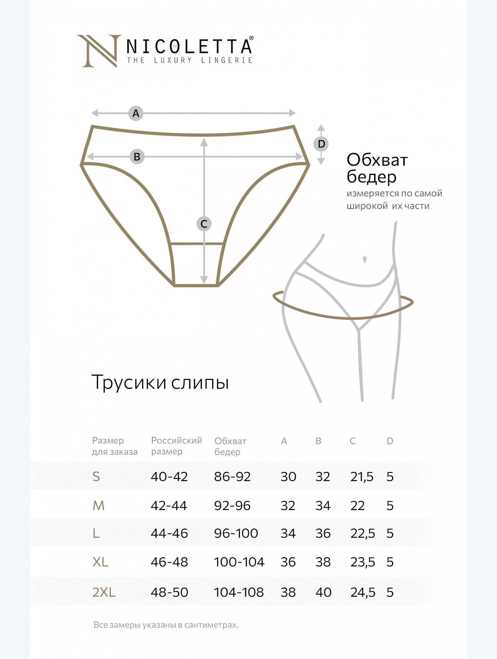 Женские трусы-слипы Nicoletta