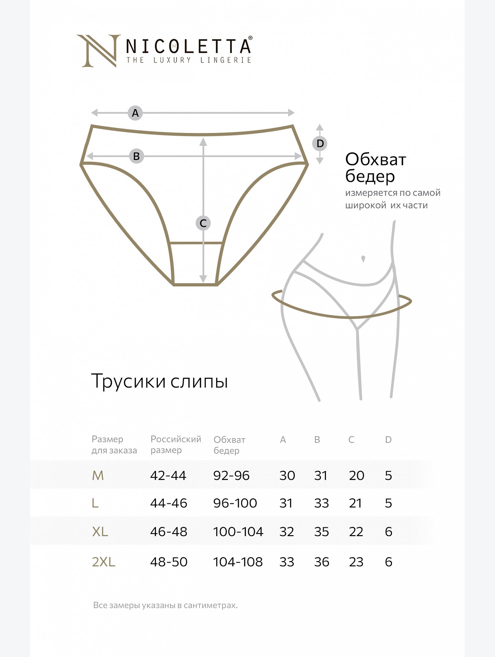 Женские трусы-слипы 7 шт. Nicoletta