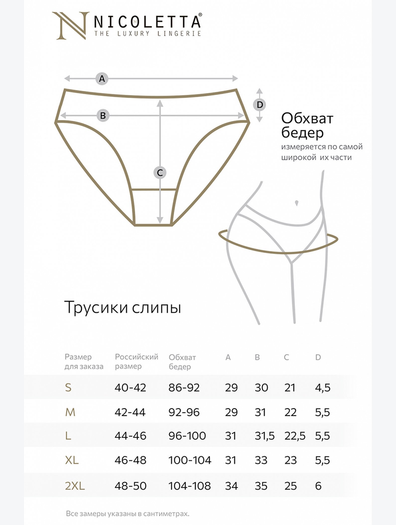 Женские трусы-слипы 7шт. Nicoletta