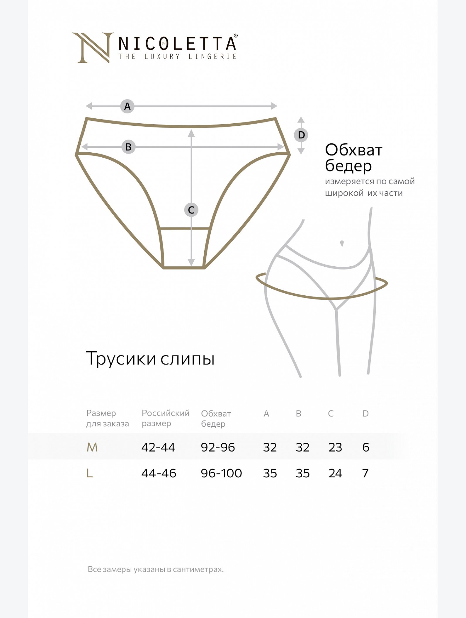 Женские трусы-слипы 7шт. Nicoletta