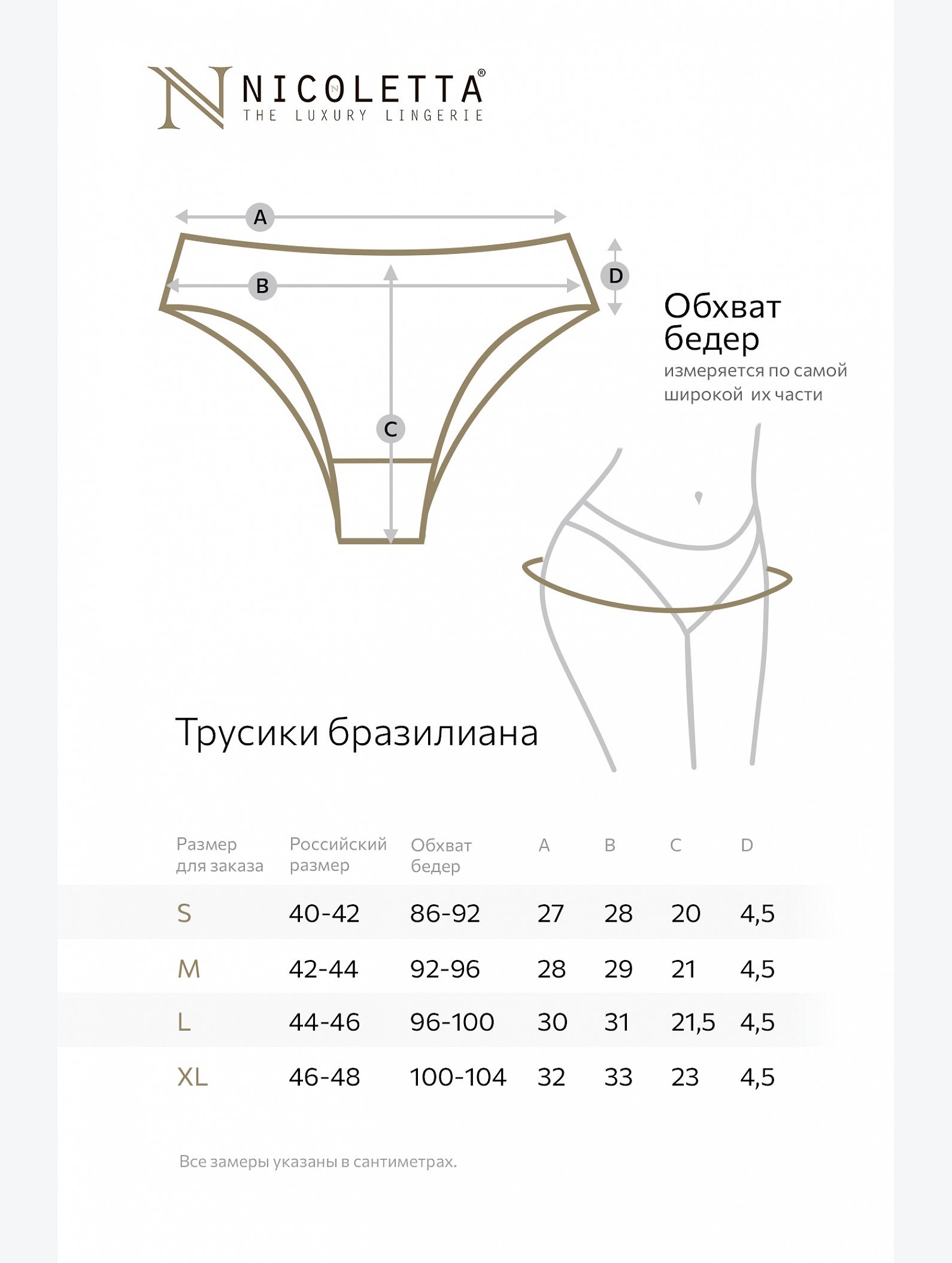 Женские трусы-бразилиана в рубчик 7шт. Nicoletta