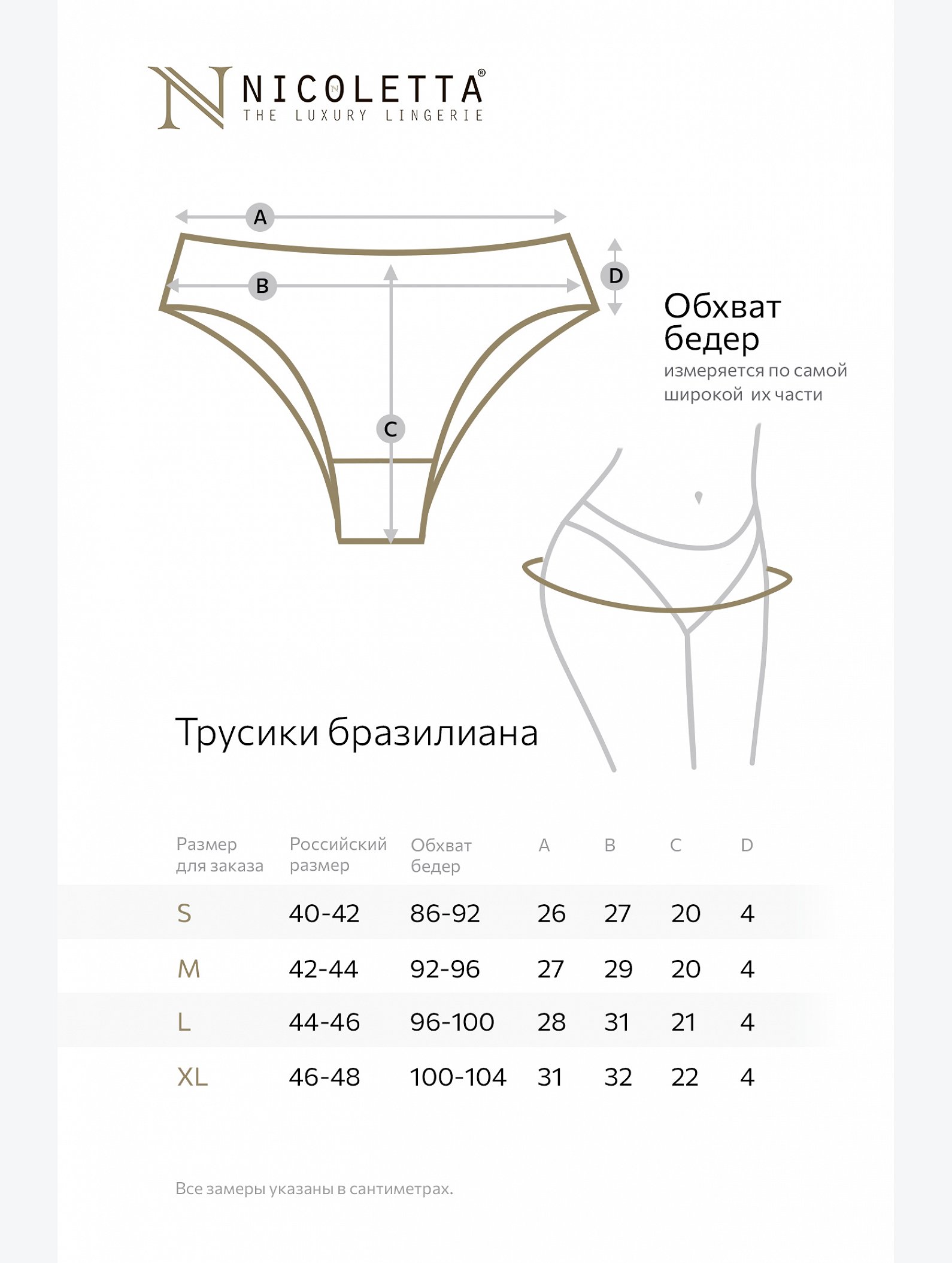 Женские трусы-бразилиана в рубчик 5 шт. Nicoletta